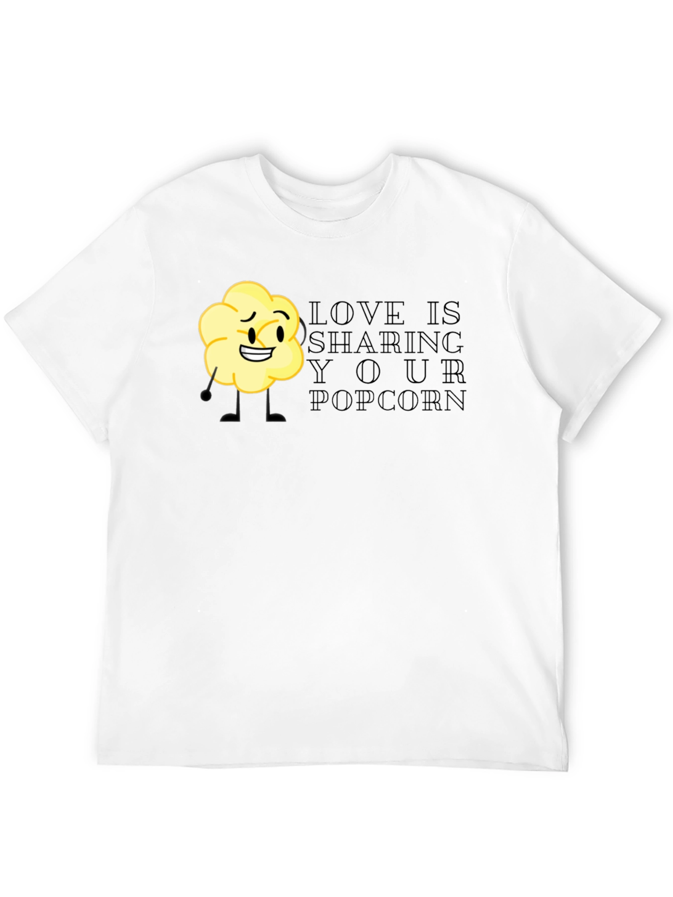 Black Sharing Popcorn Black T-Shirt view 12