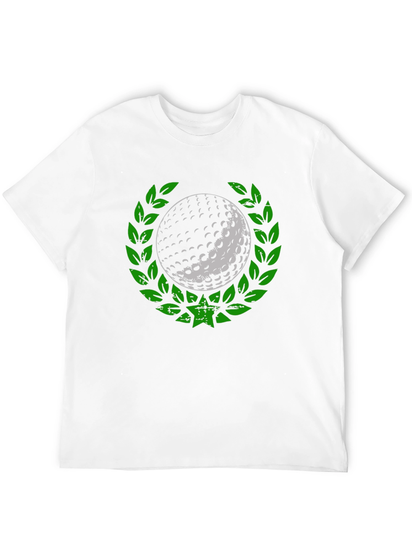 Black Golf Ball Laurel Wreath Graphic T-Shirt view 12