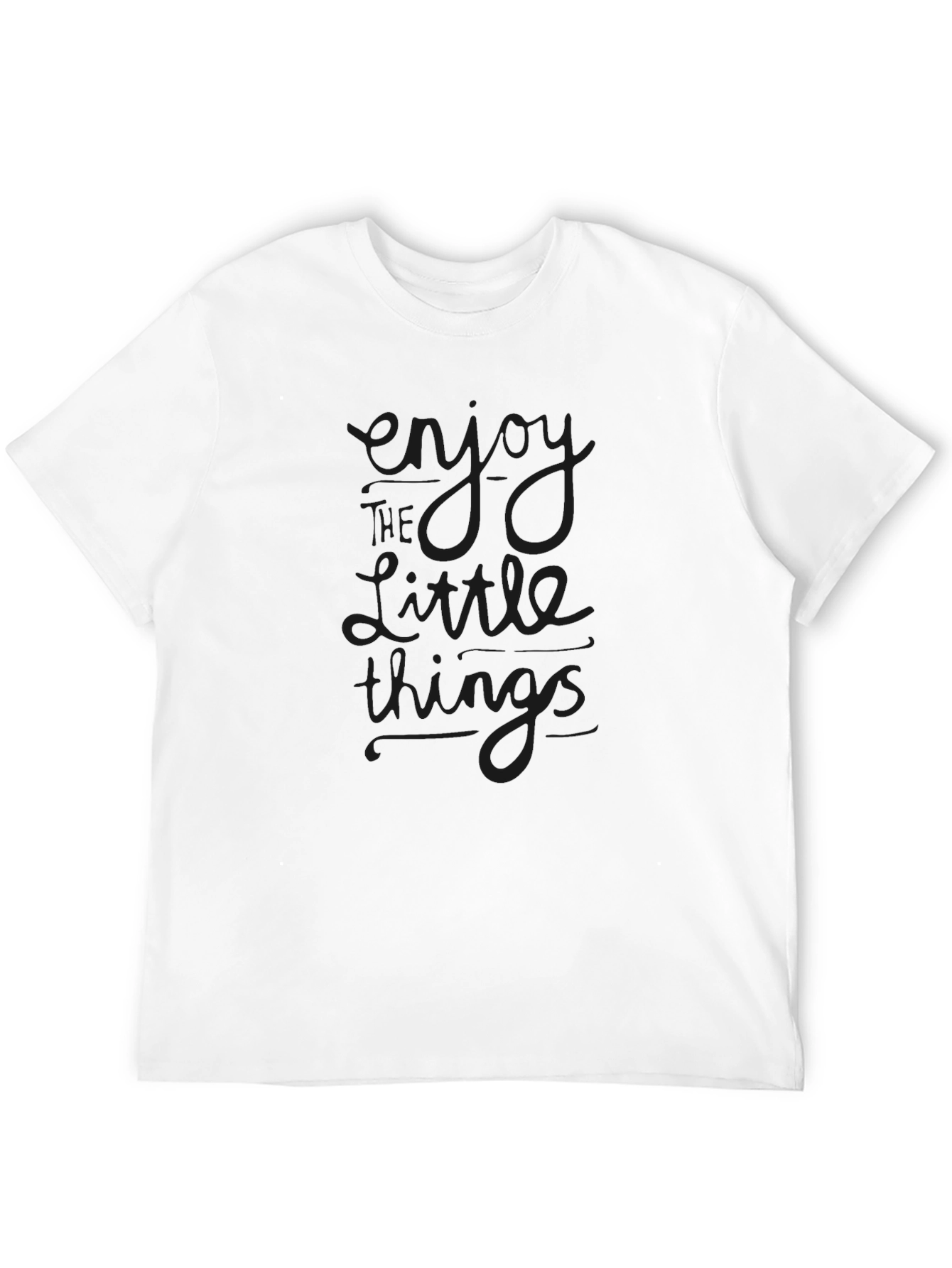 Black Enjoy the Little Things Black Crew Neck Tee view 12