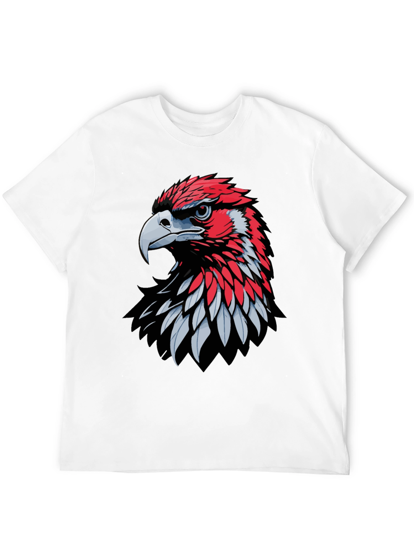 Black Eagle Graphic Print Crew Neck T-Shirt - Bold Design view 12