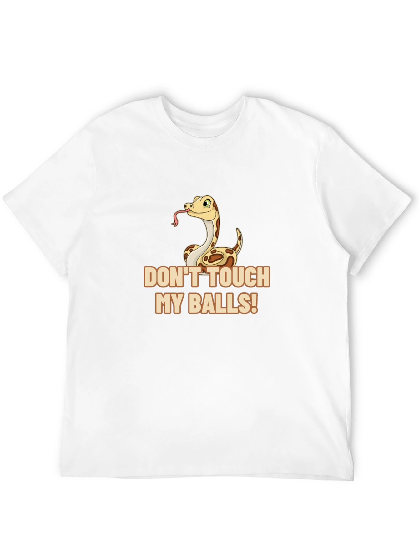 Black Don't Touch My Balls Snake Graphic Tee view 12