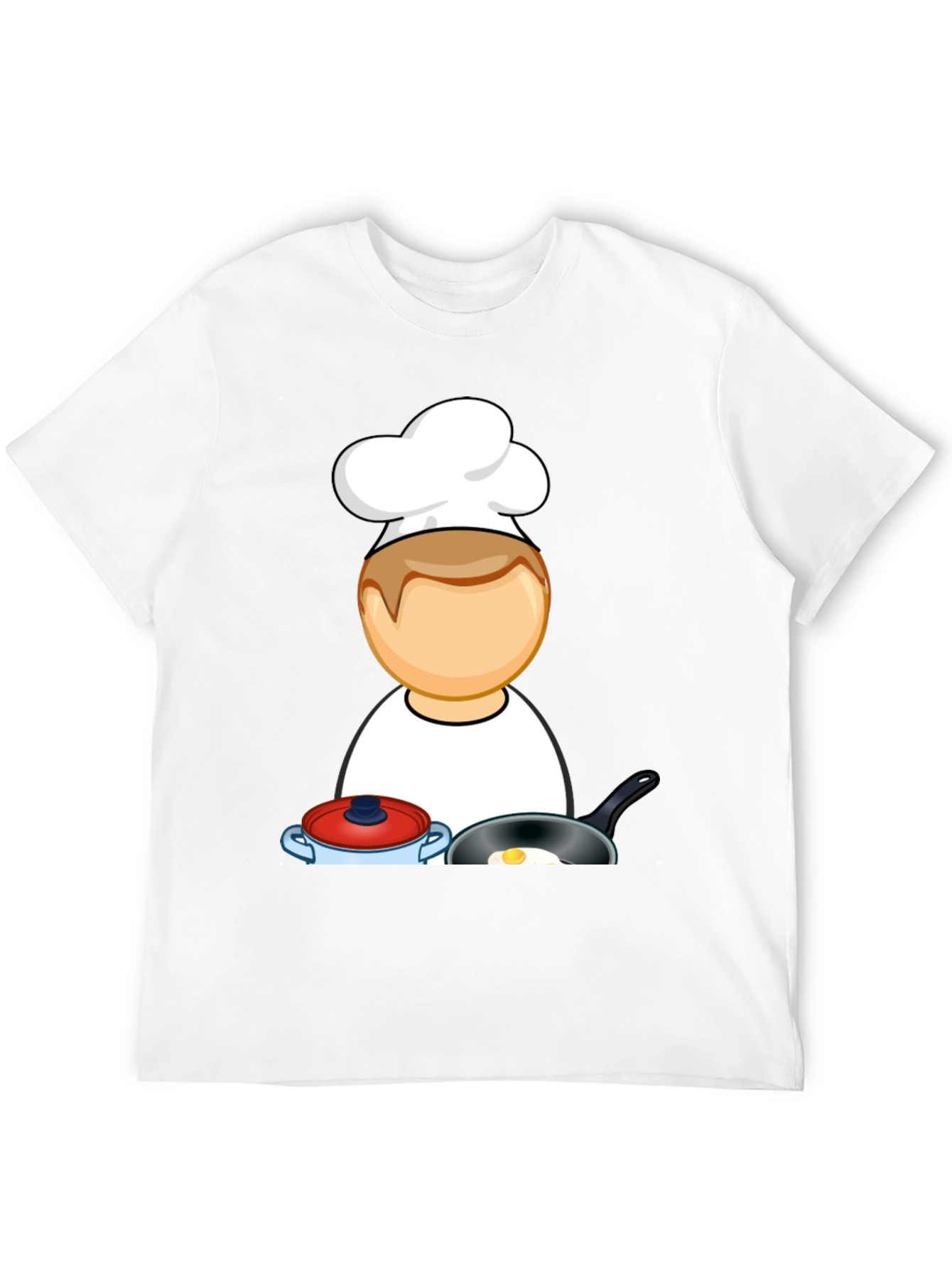 Chef Cartoon Black T-Shirt - Cooking Fun! - 12