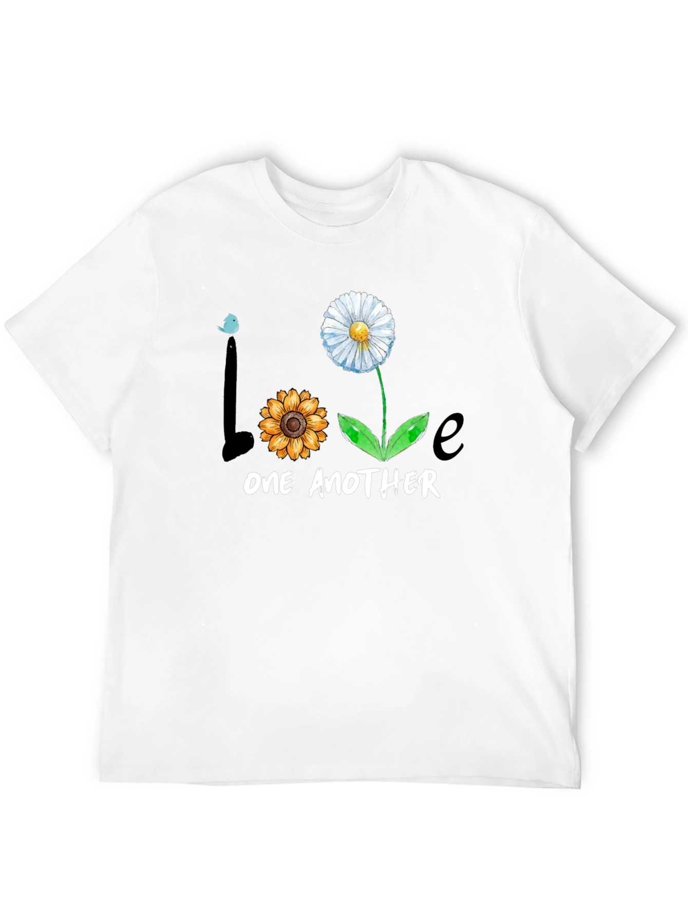 Black Love One Another Floral Graphic Tee - Black view 12