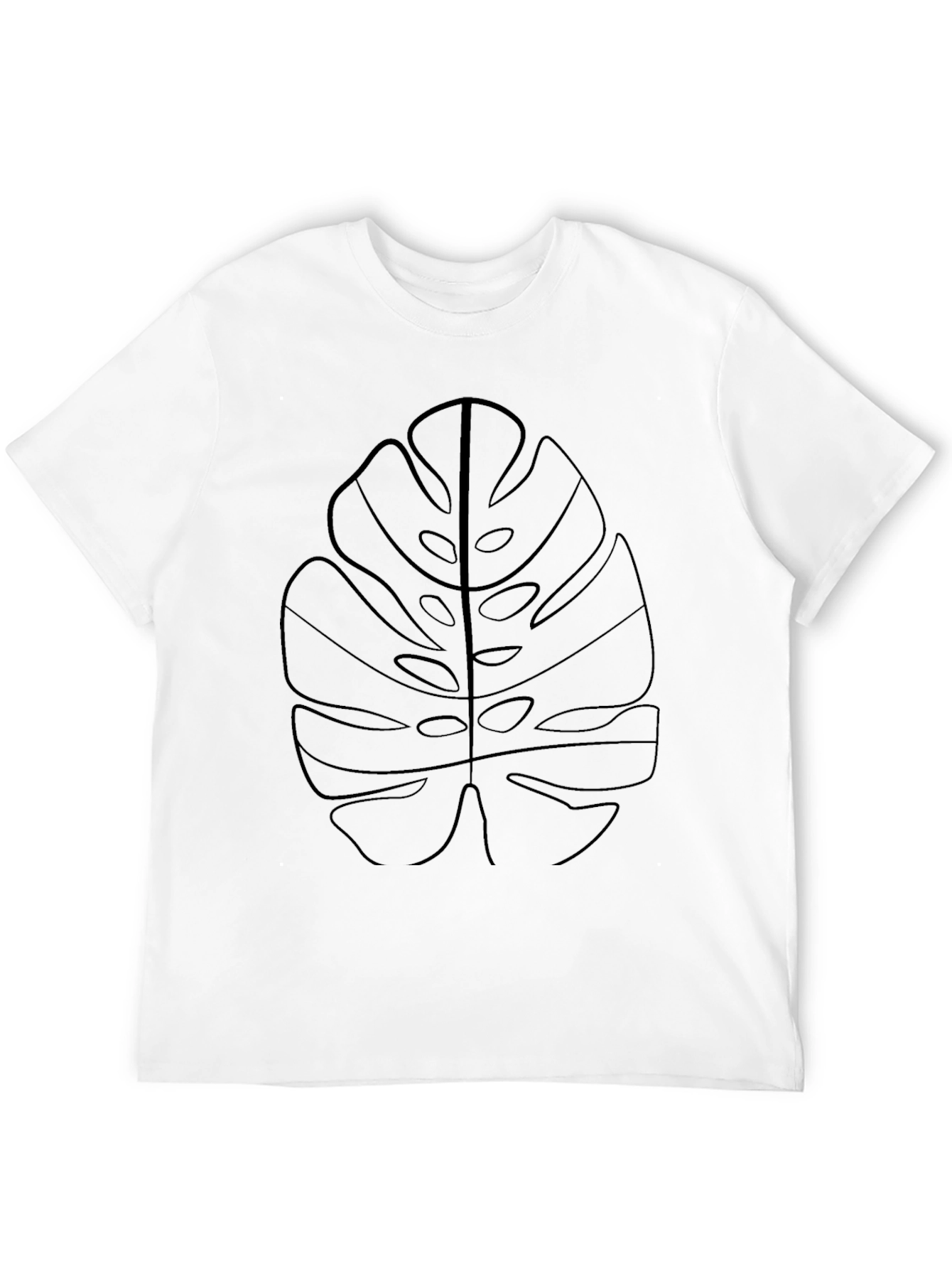 Black Modern Monstera Leaf Graphic T-Shirt view 12