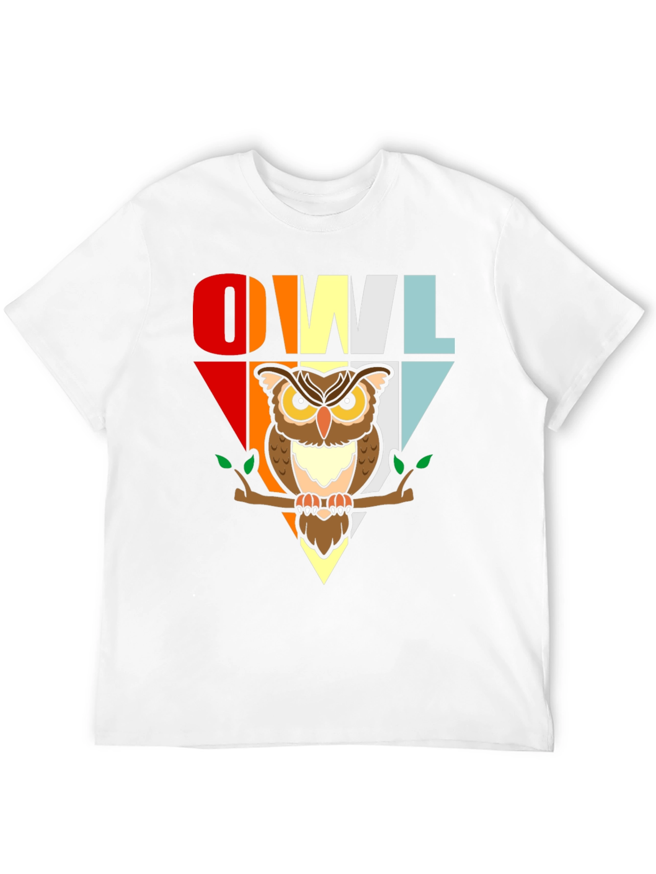 Black Retro Owl T-Shirt - Cute Bird Graphic Tee view 12