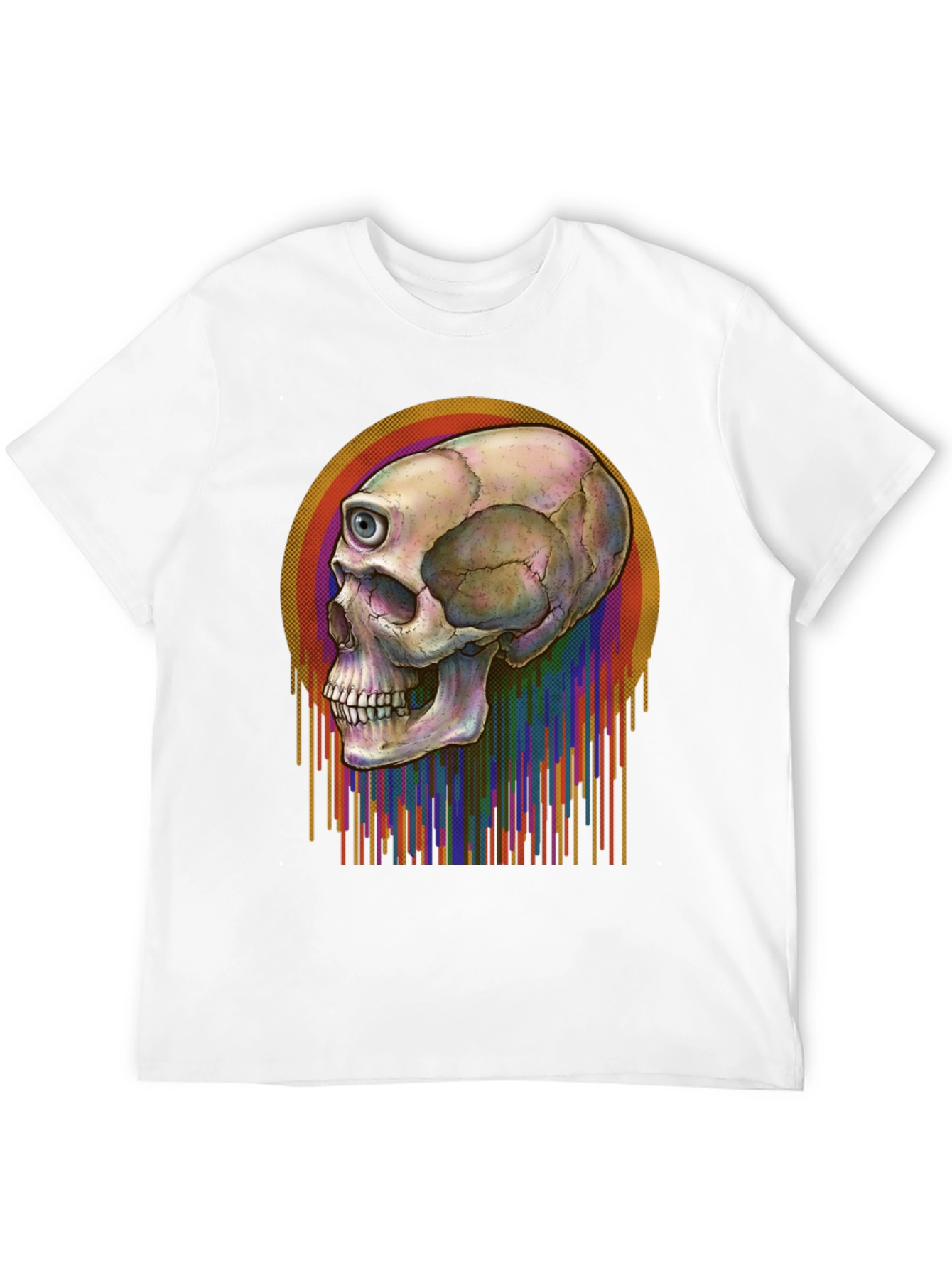 Black One-Eyed Skull Tee - Men's Graphic T-Shirt view 12