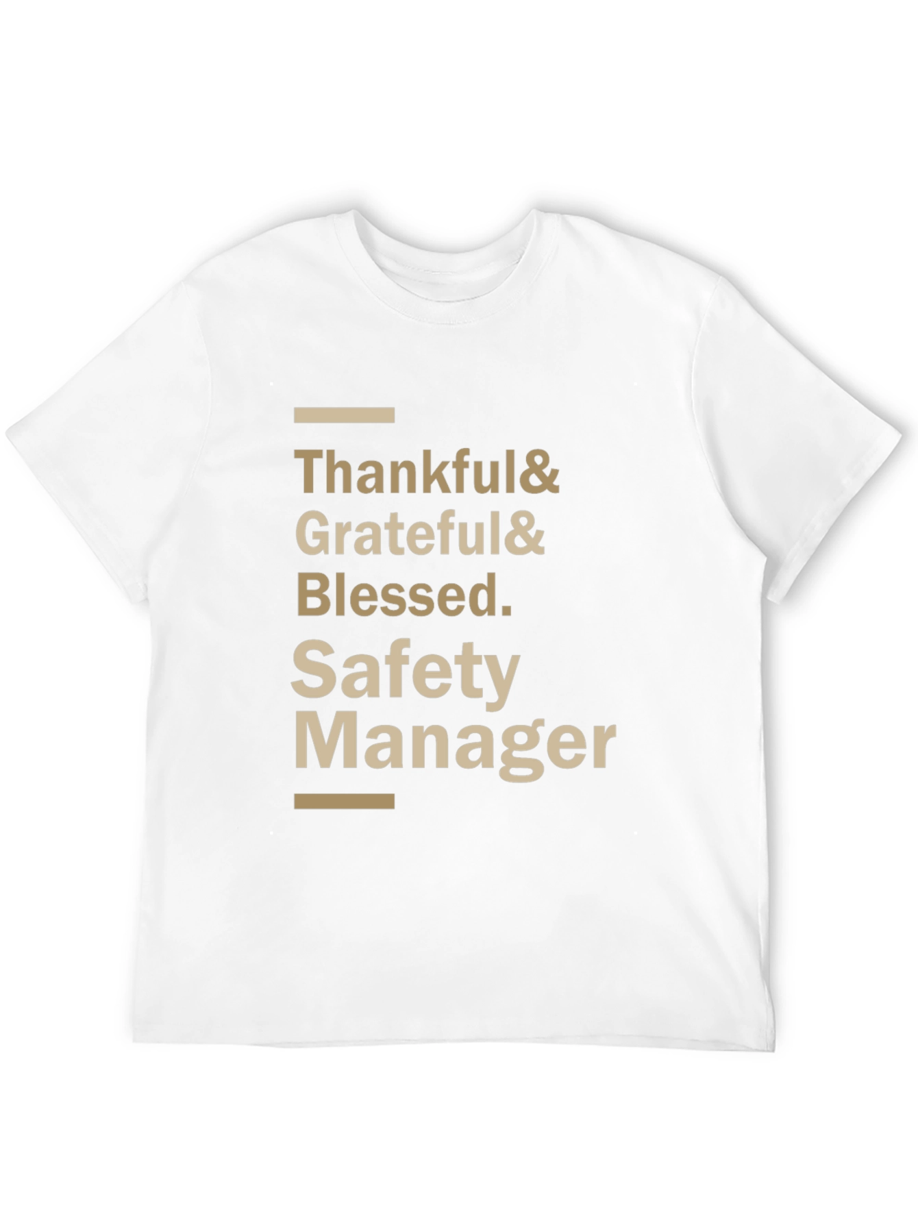 Black Thankful Grateful Blessed Safety Manager T-Shirt view 12