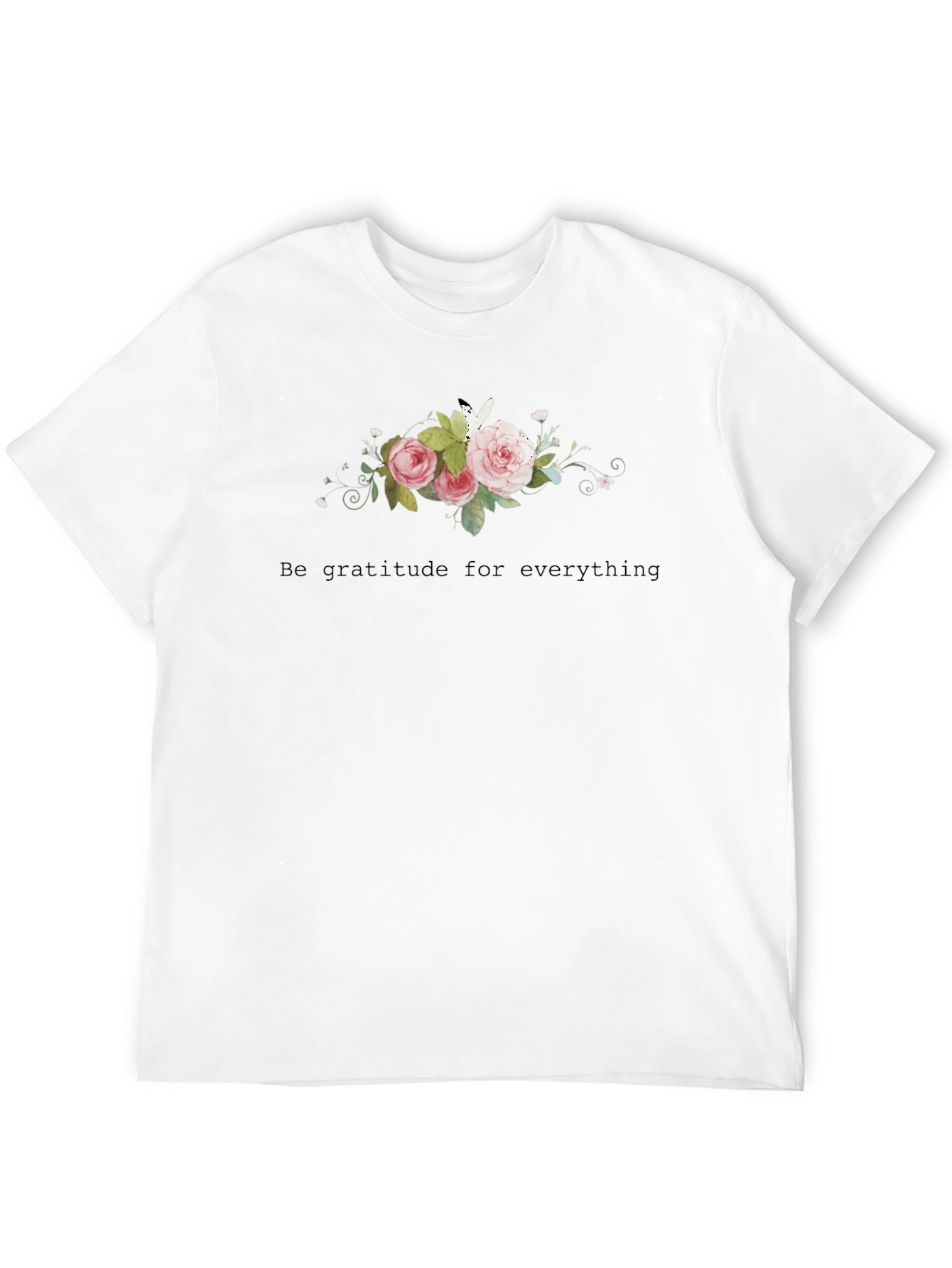 Black Floral Bouquet Graphic Tee - Gratitude Shirt view 12