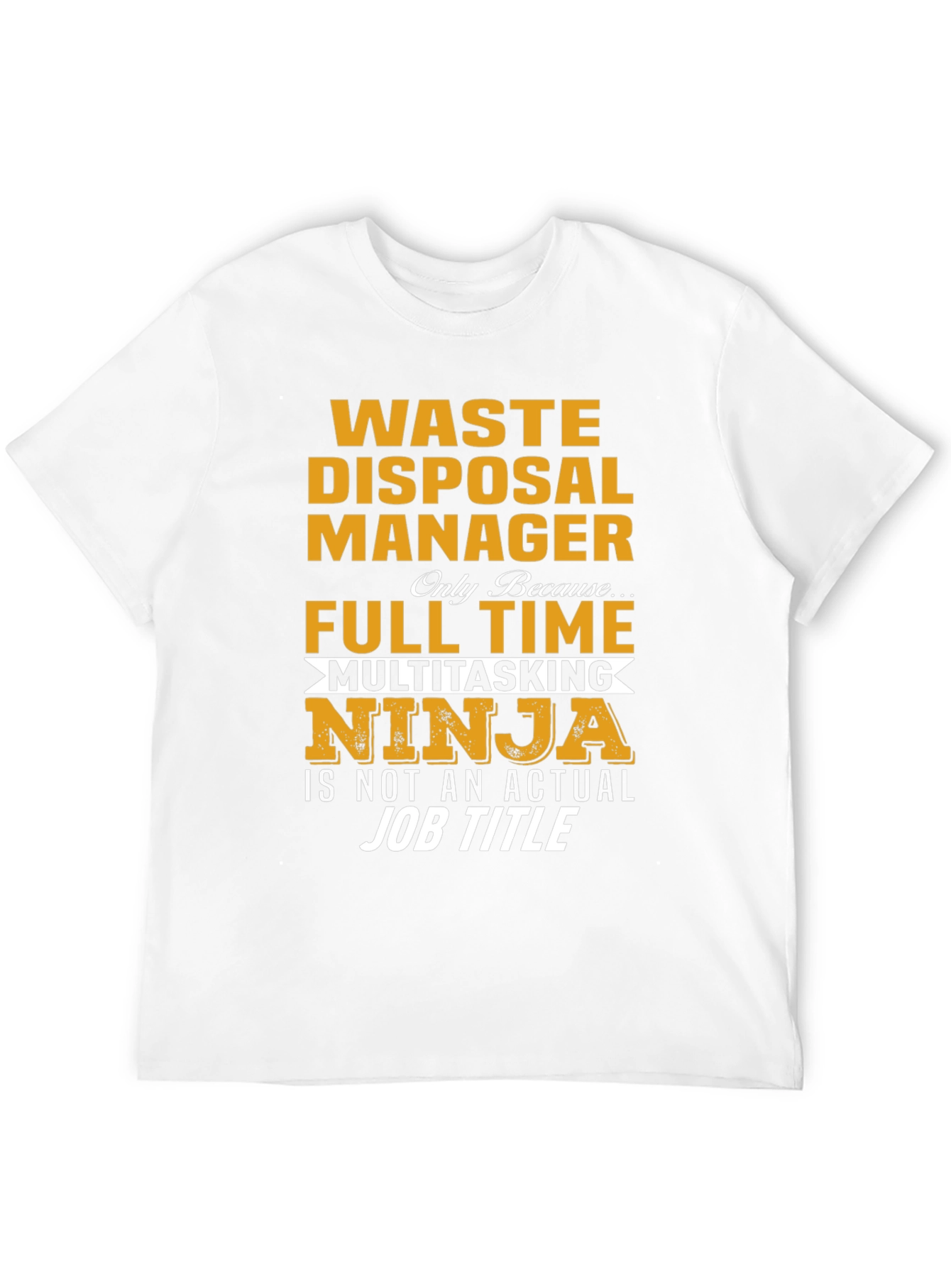 Black Waste Disposal Manager Ninja T-Shirt view 12