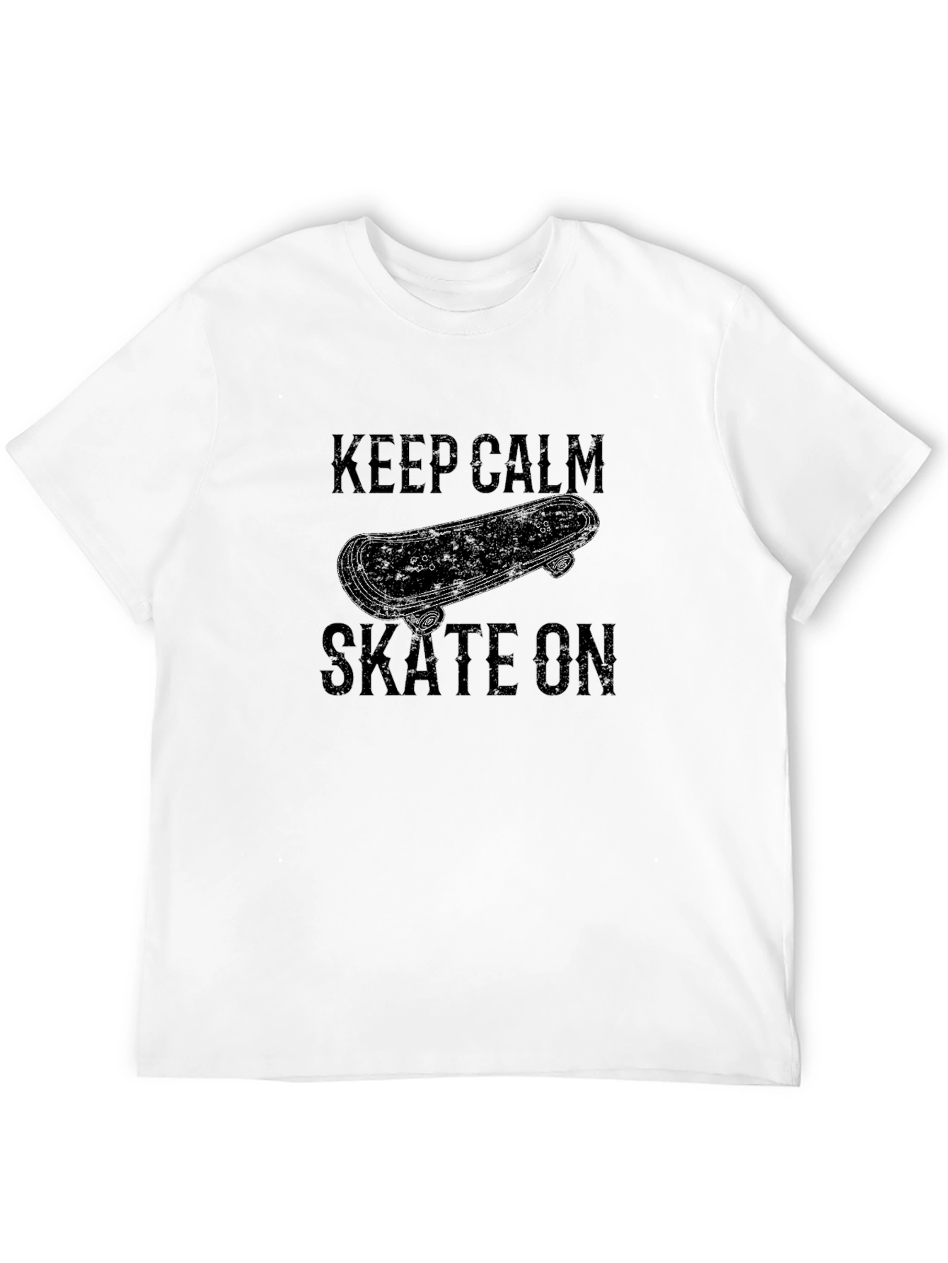 Black Keep Calm Skate On Graphic Tee - Black view 12
