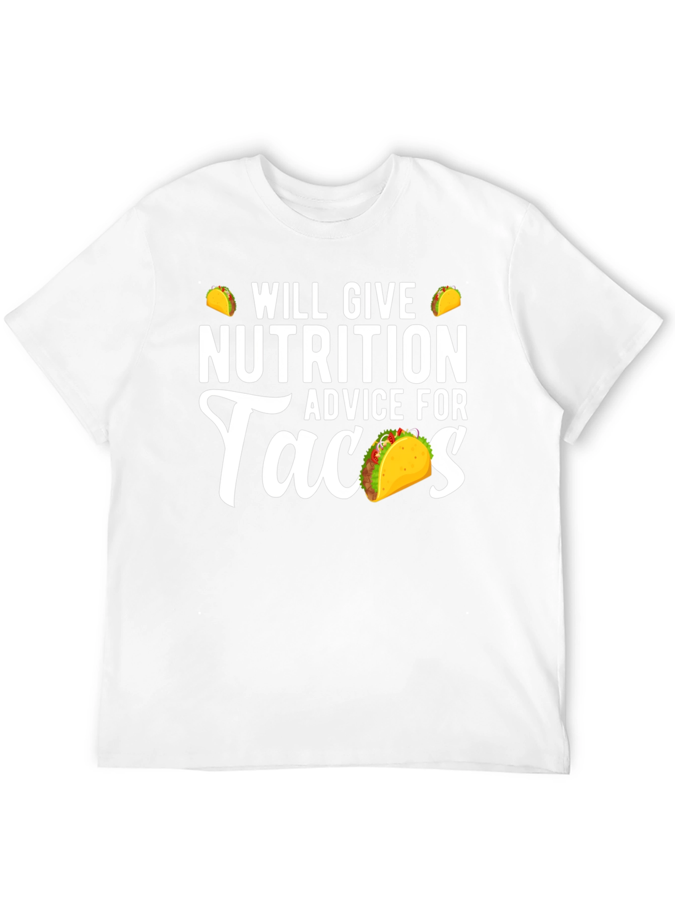 Black Nutrition Advice For Tacos Funny Graphic Tee view 12
