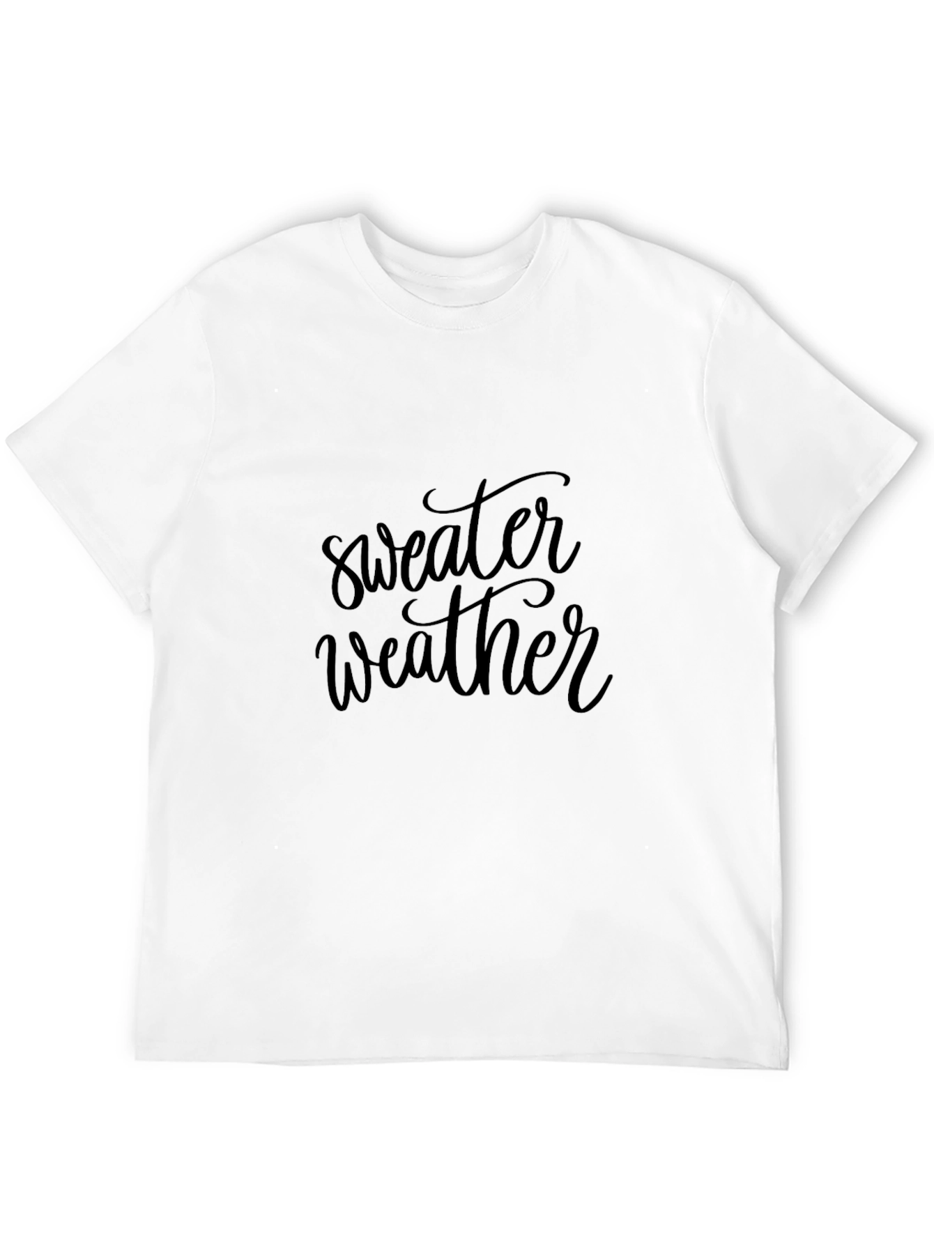 Black Sweater Weather T-Shirt - Stylish Casual Tee view 12