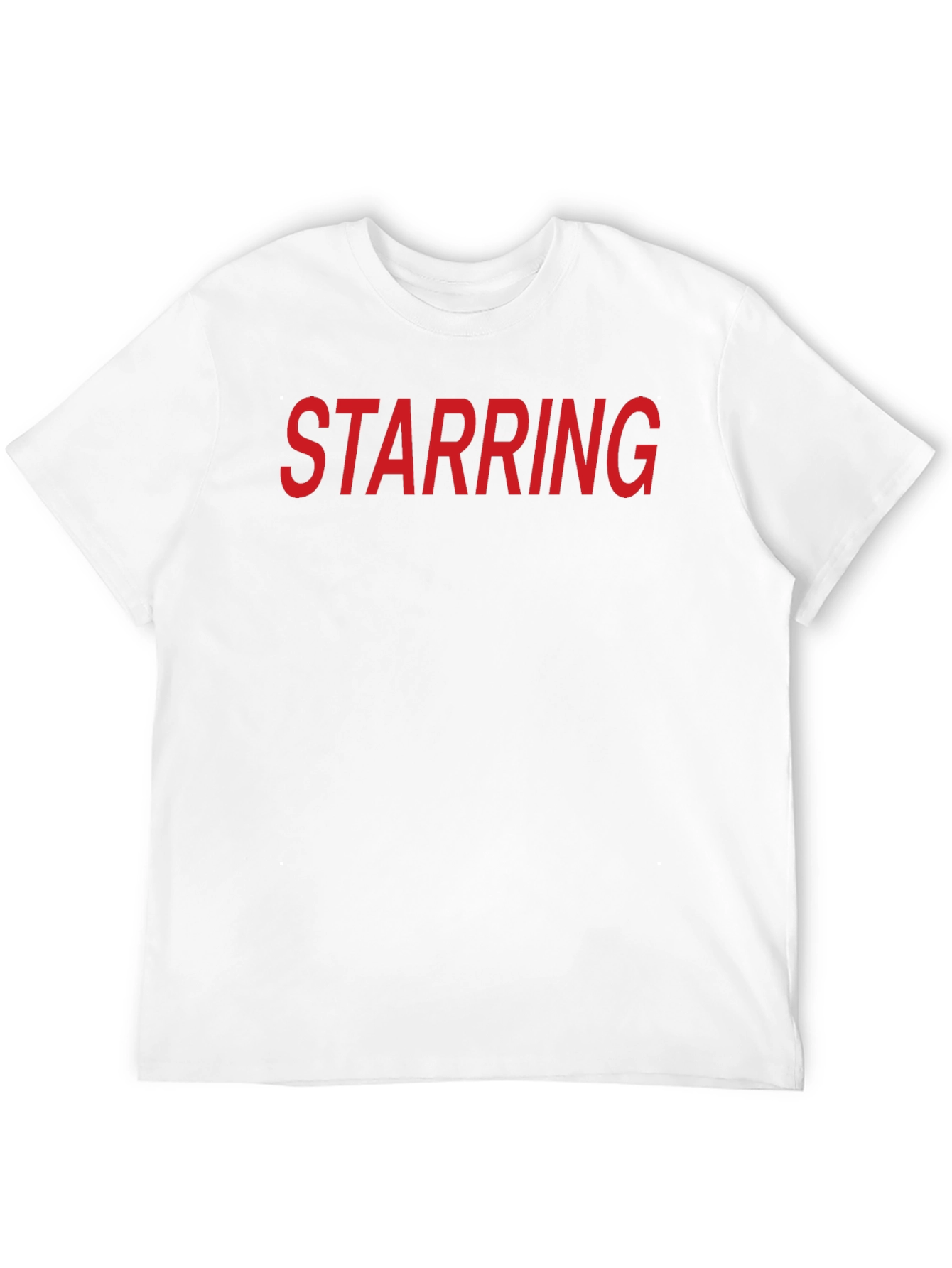 Black Starring T-Shirt - Classic Crew Neck Tee view 12