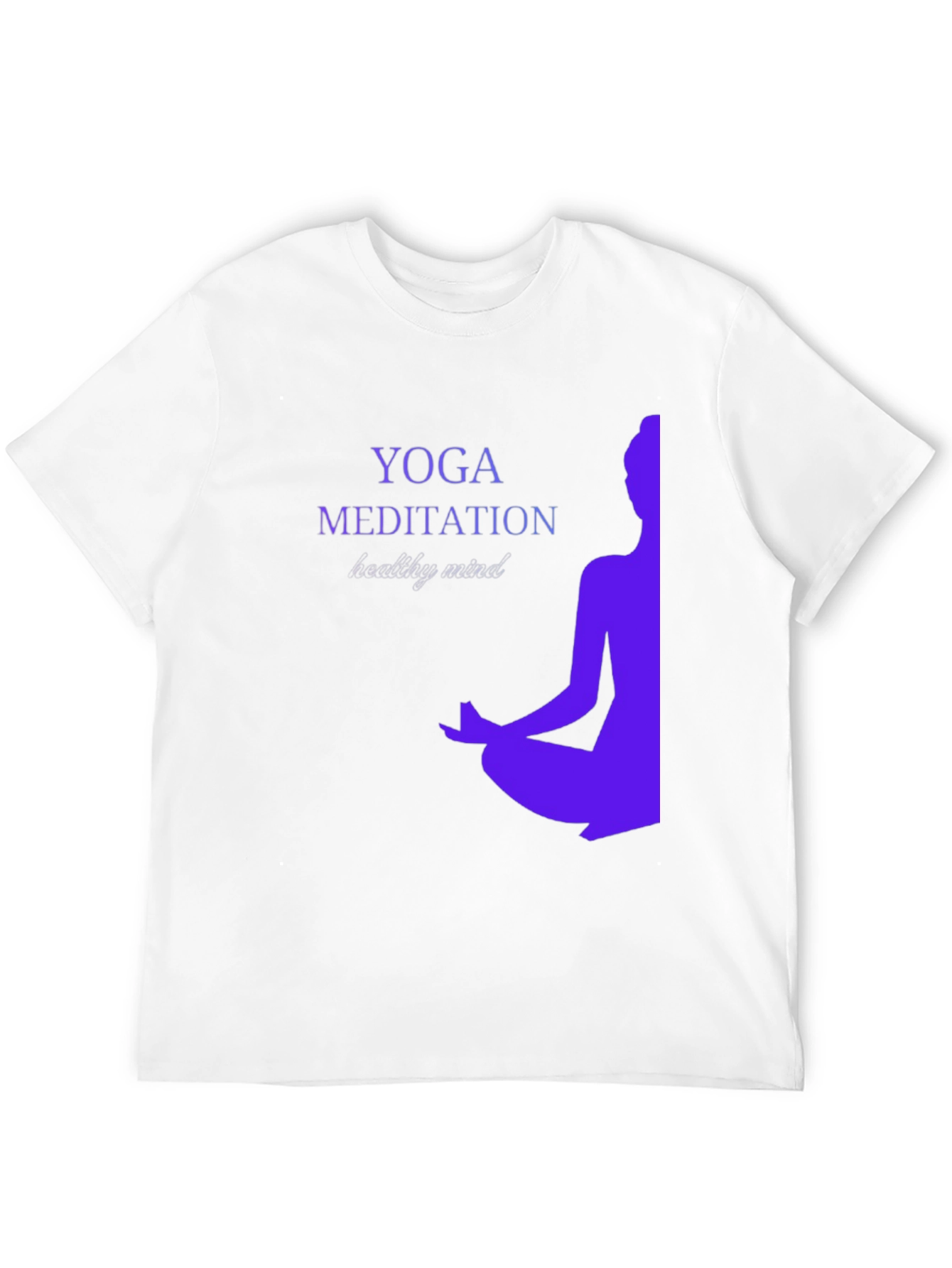 Black Yoga Meditation T-Shirt - Healthy Mind Design view 12