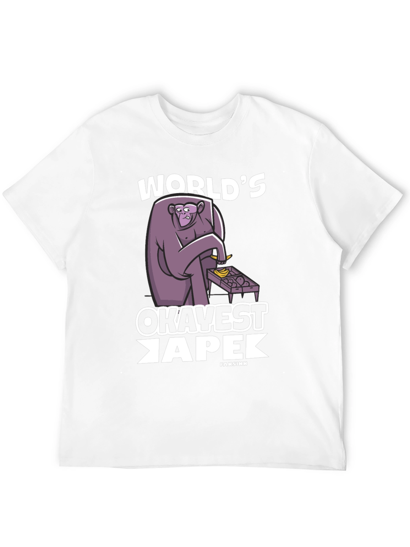 Black World's Okavest Ape T-Shirt - Funny Monkey Tee view 12