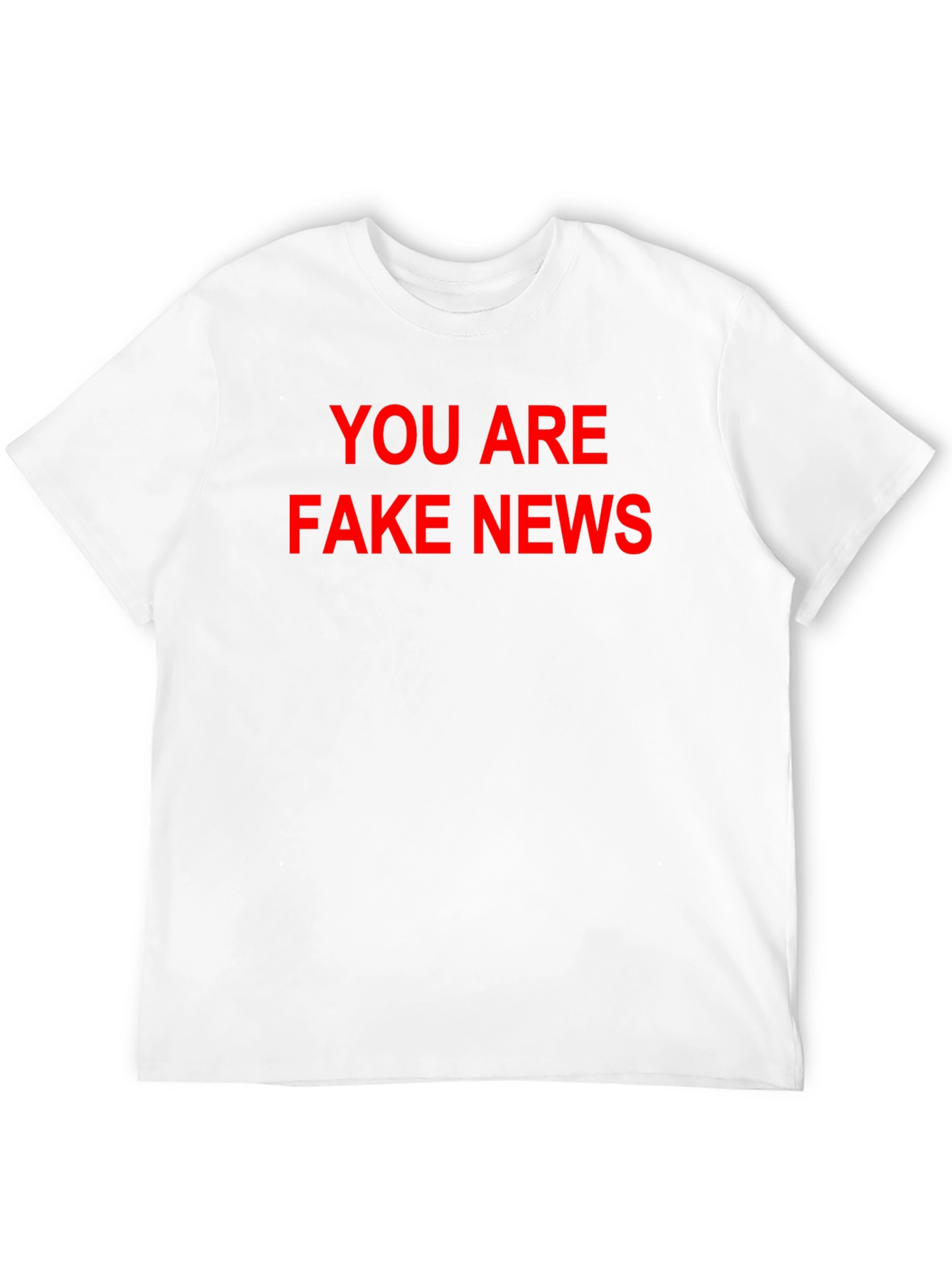 Black You Are Fake News Black T-Shirt view 12