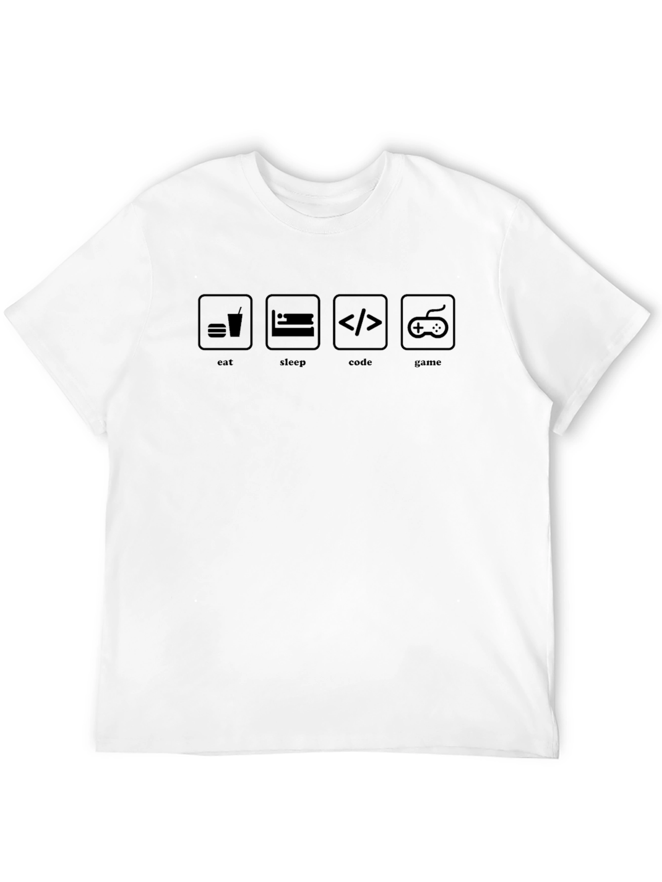 Black Eat Sleep Code Game - Programmer T-Shirt view 12