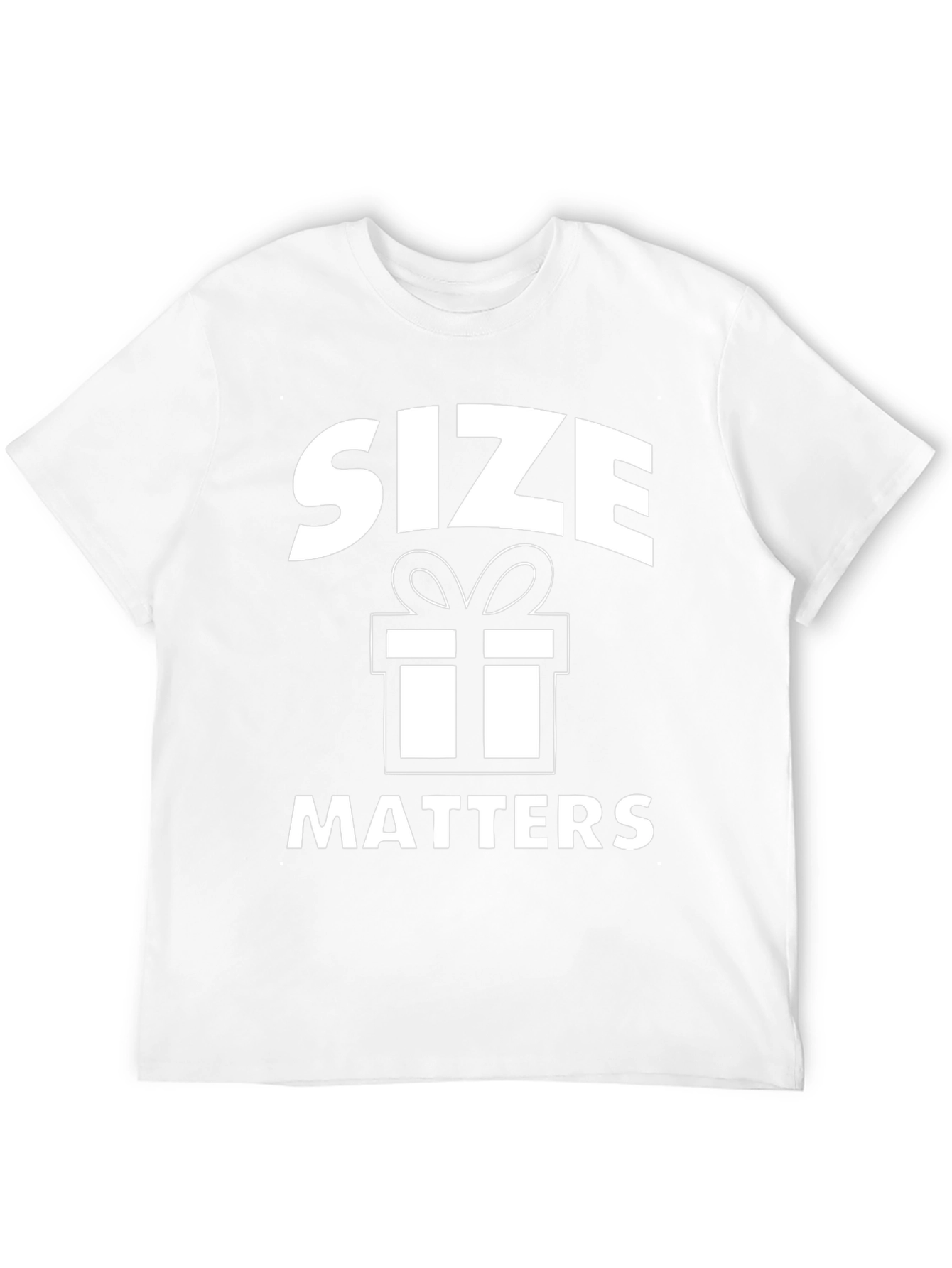 Black Funny 'Size Matters' Gift T-Shirt view 12