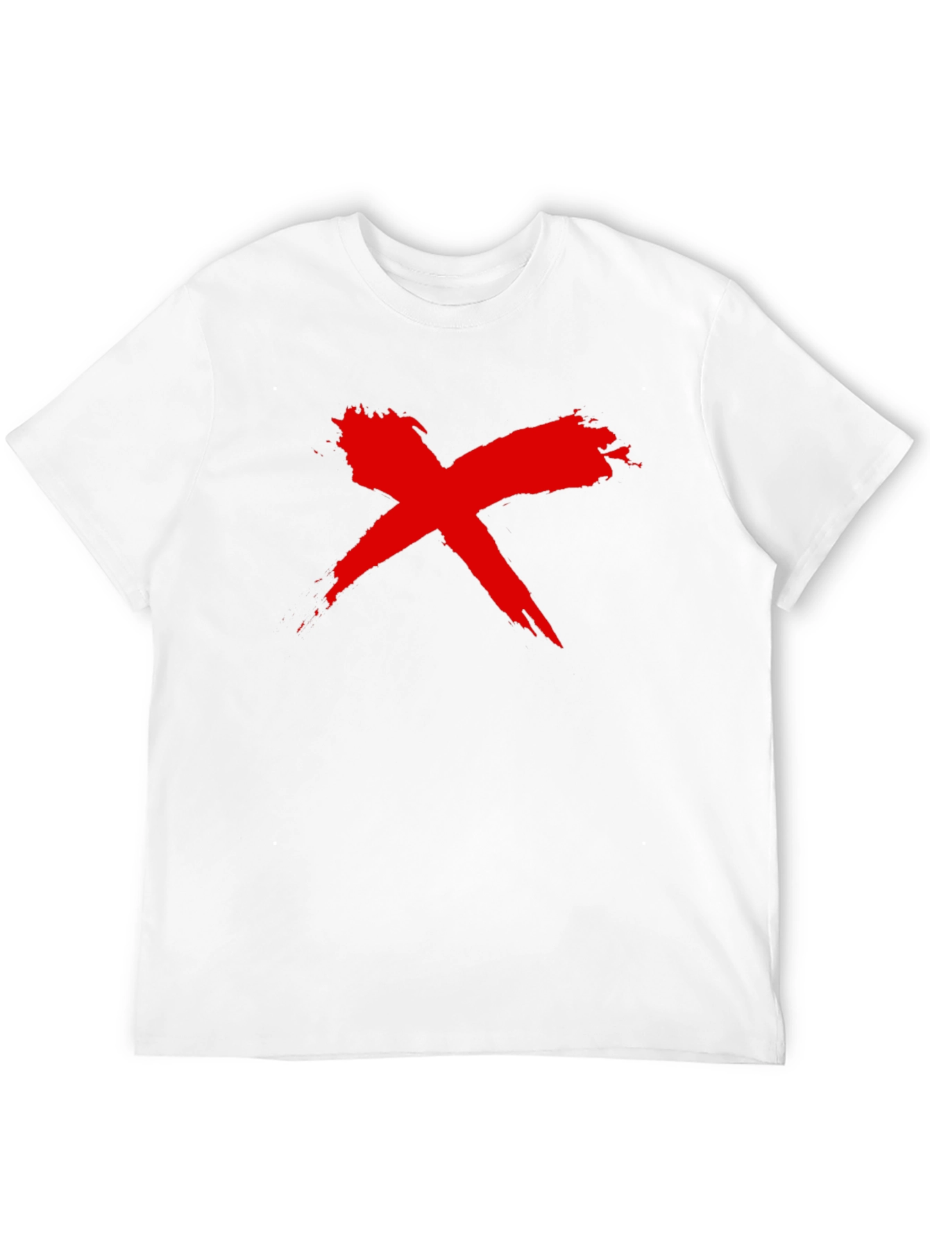 Black Bold Red X Graphic Black T-Shirt view 12