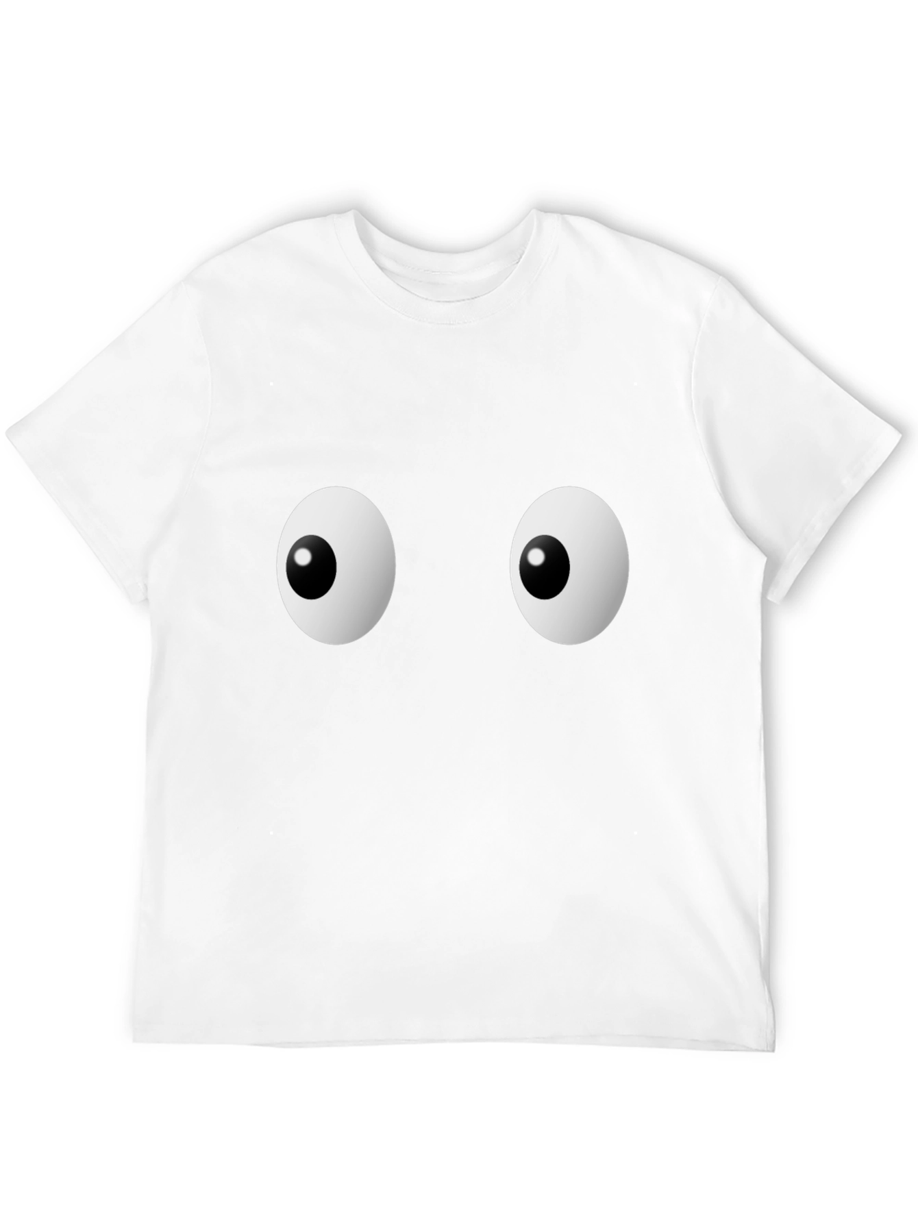 Black Funny Googly Eyes Graphic Black T-Shirt view 12