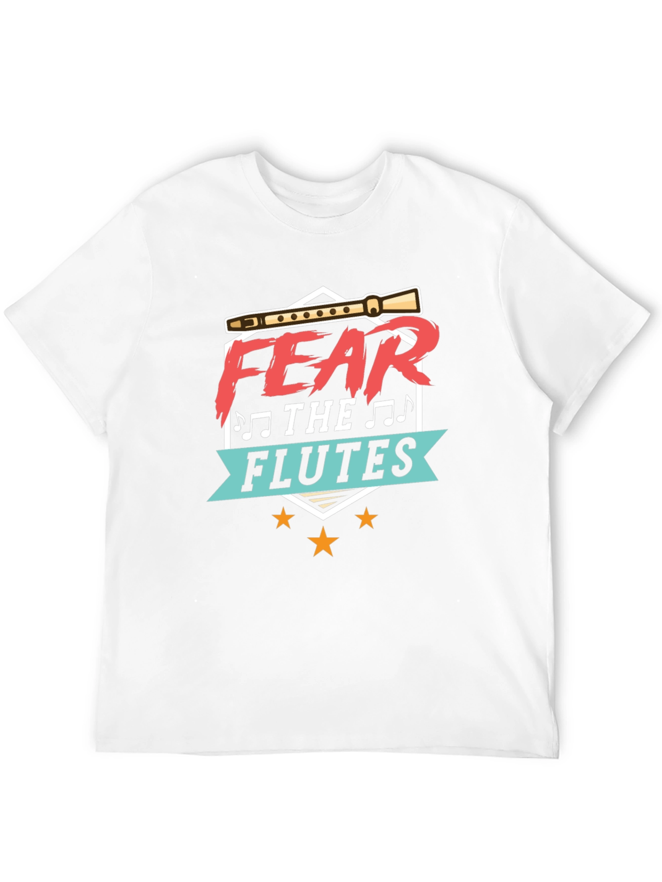 Black Fear the Flutes Graphic Tee - Funny Musician T-Shirt view 12