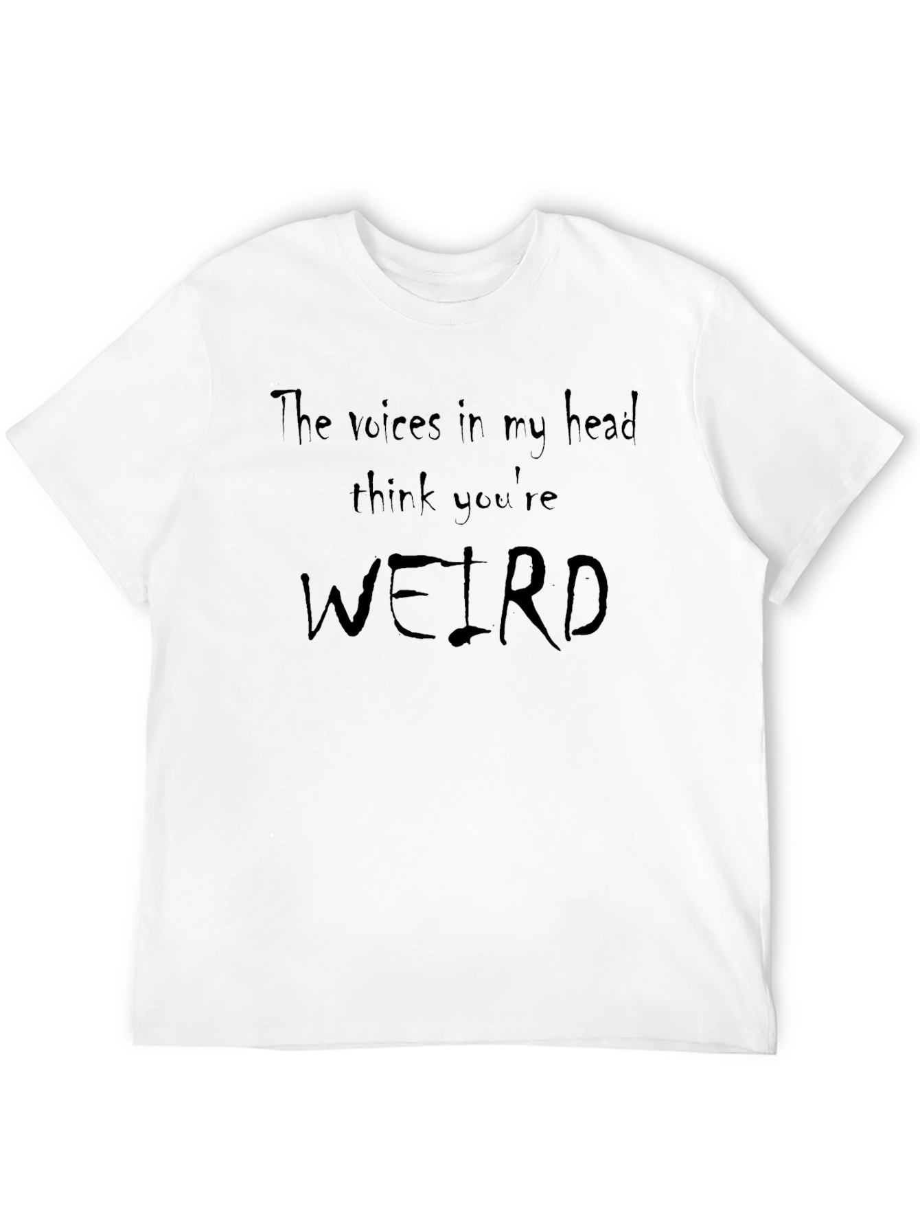 Black The Voices in My Head Weird T-Shirt view 12