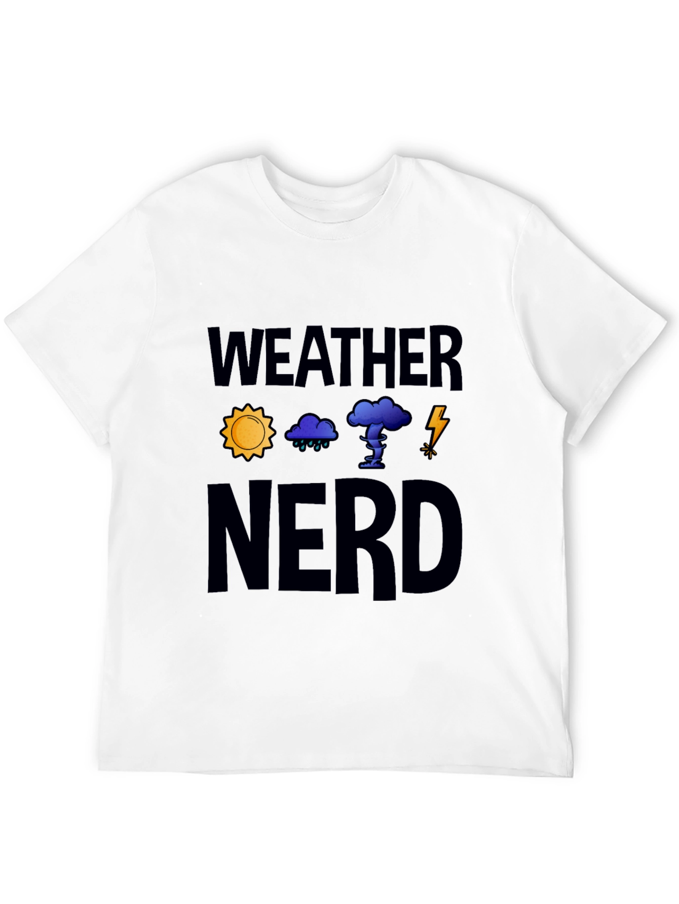 Black Weather Nerd Graphic T-Shirt - Black view 12