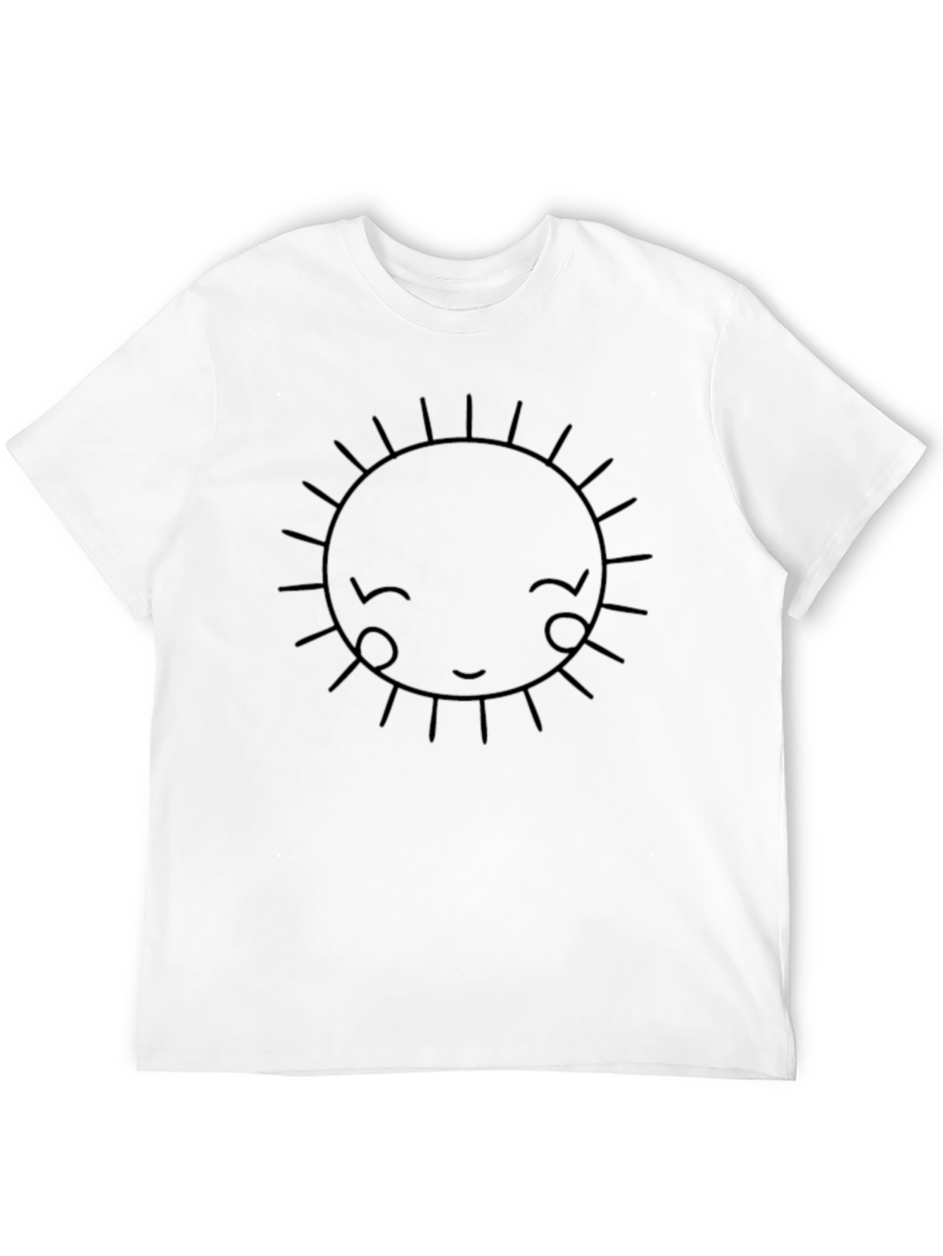 Black Cute Sun Graphic Tee - Men's Black T-Shirt view 12
