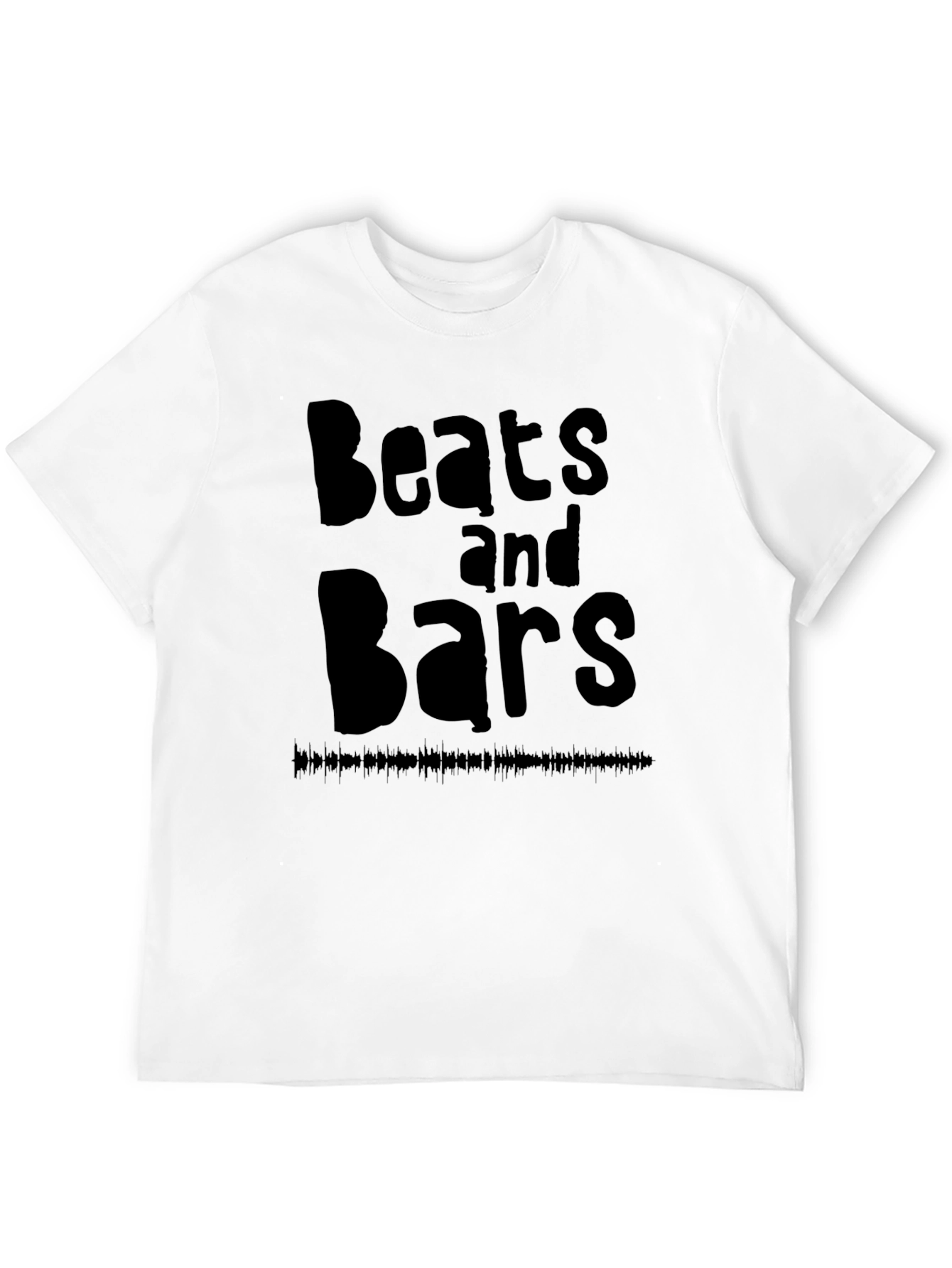 Black Beats and Bars Black Graphic T-Shirt view 12