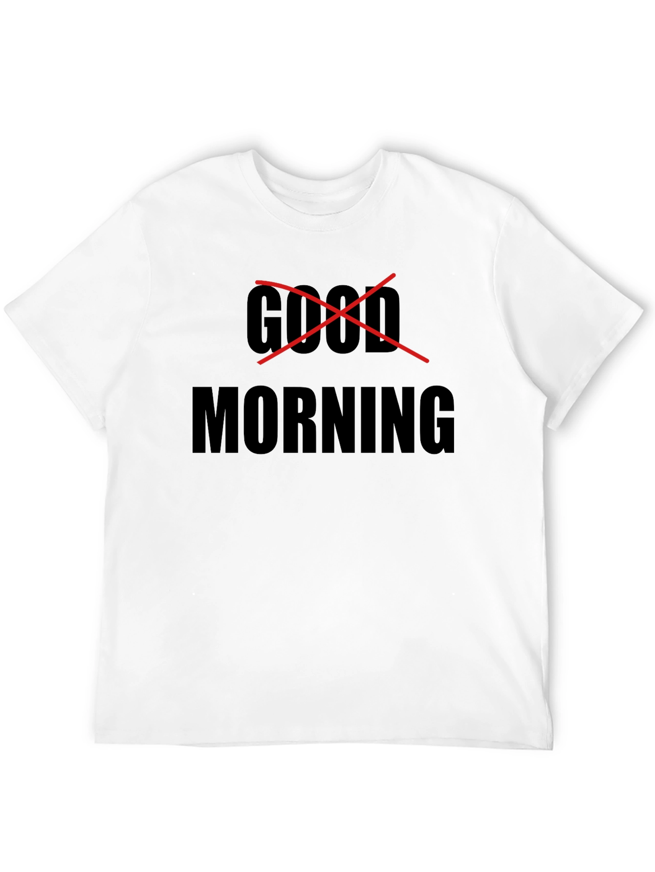Black Good Morning Graphic Tee - Men's Black T-Shirt view 12