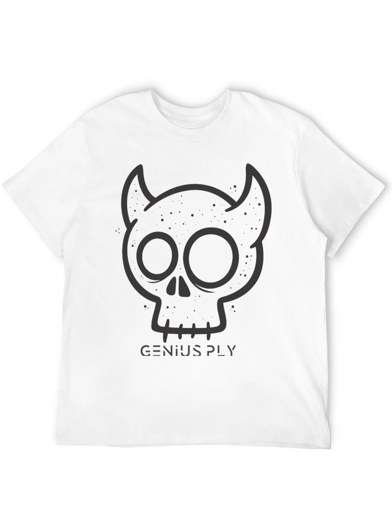 Black Genius Ply Devil Skull Graphic Tee - Men's Black T-Shirt view 12