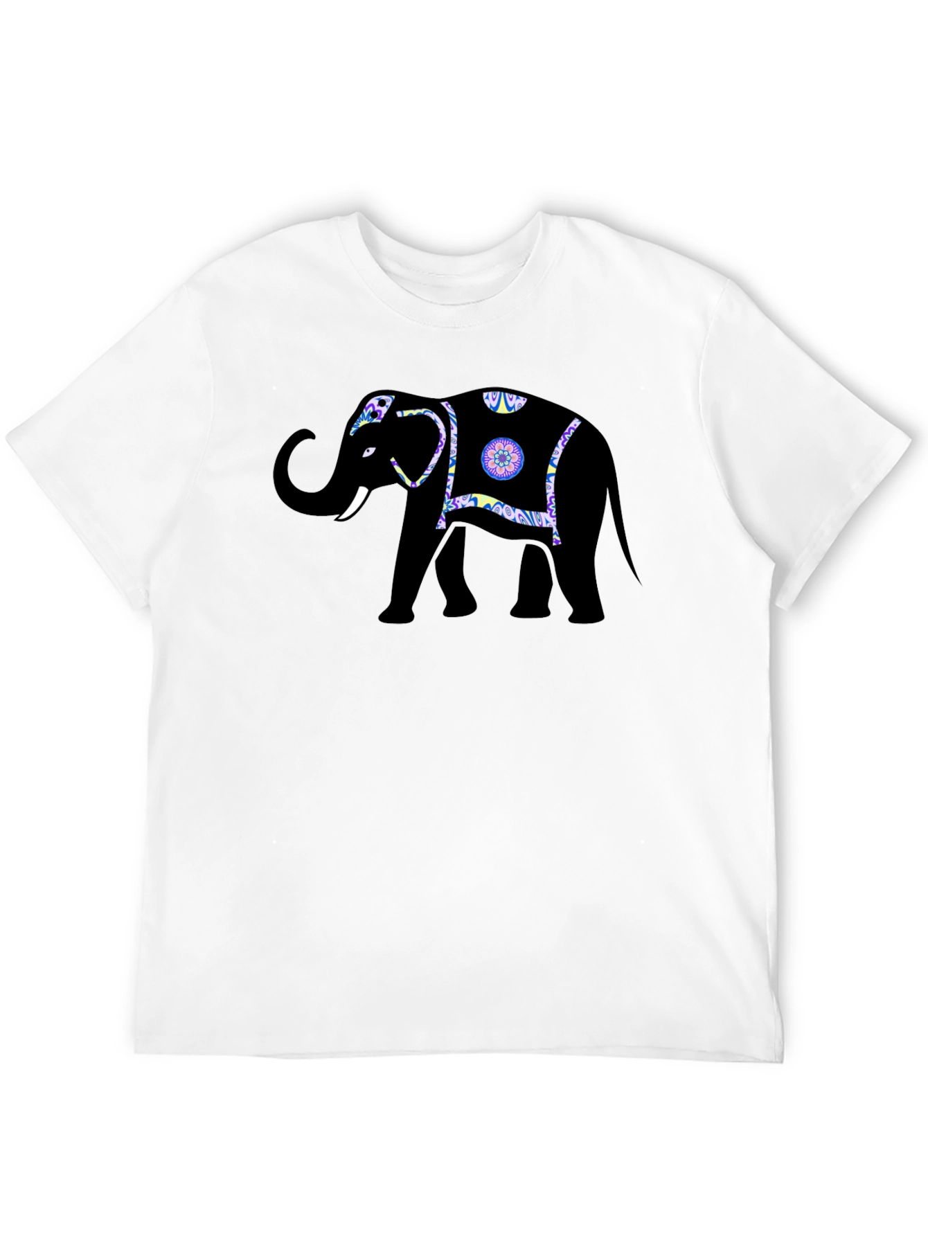 Black Elephant Graphic Tee - Stylish Black T-Shirt view 12