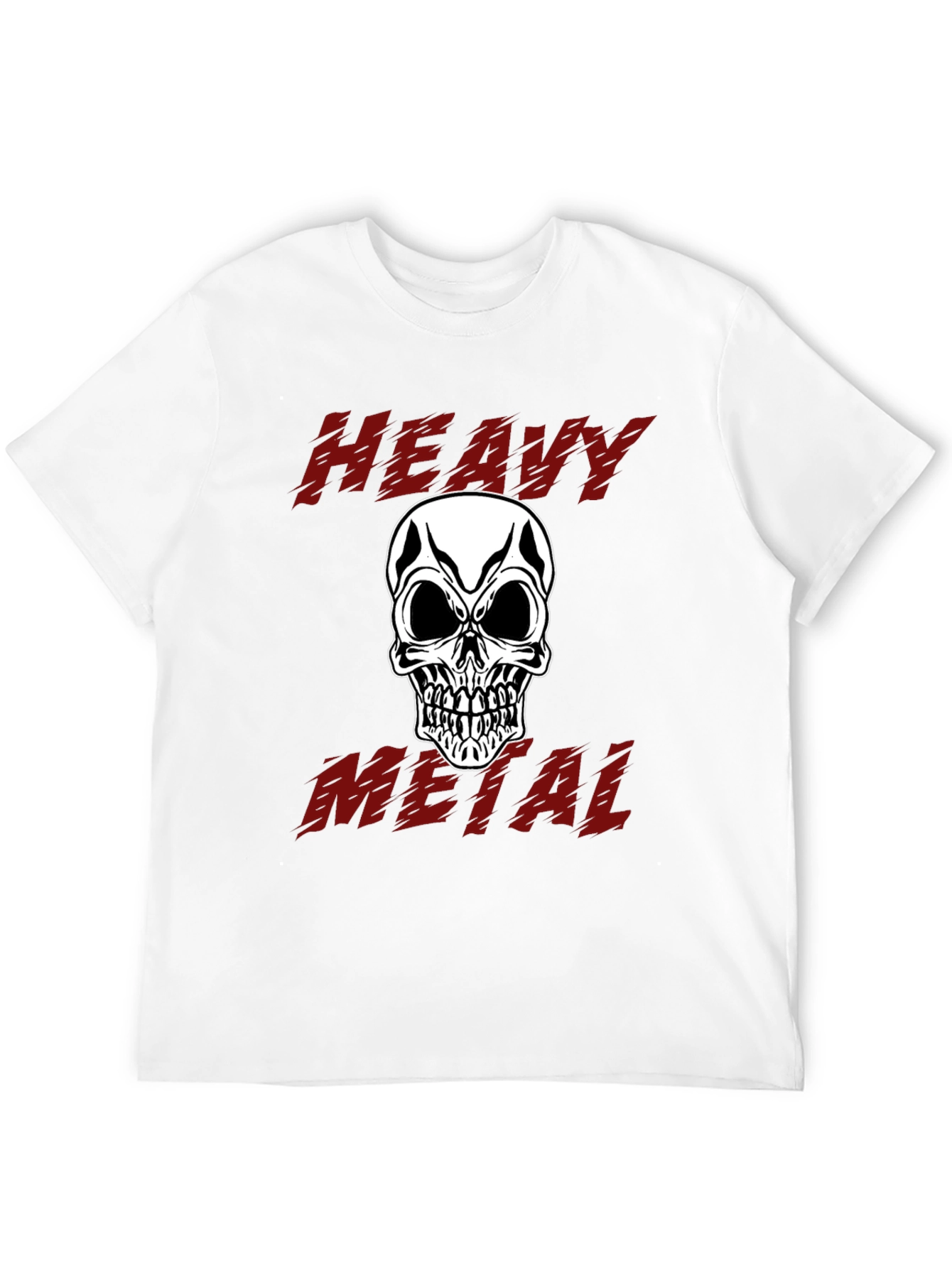 Black Heavy Metal Skull Graphic Tee - Black Cotton view 12