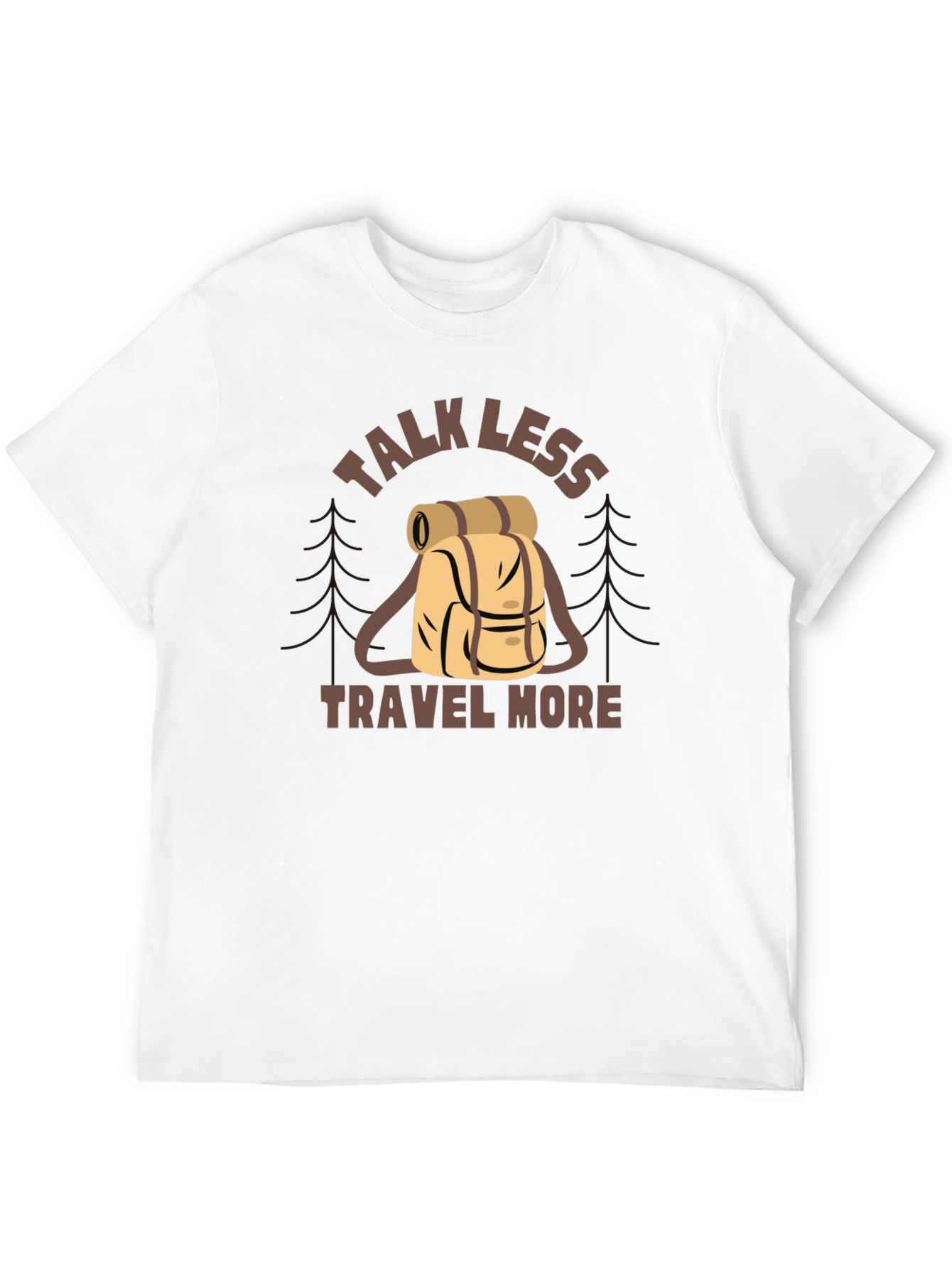 Black Talk Less Travel More Graphic Tee view 12