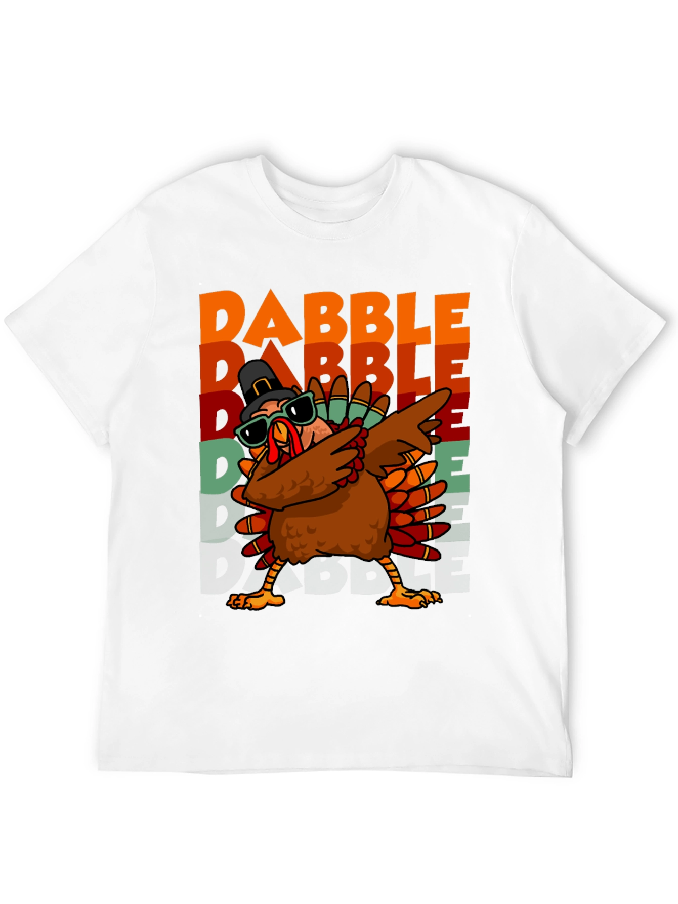 Black Dabble Turkey Graphic T-Shirt Thanksgiving view 12