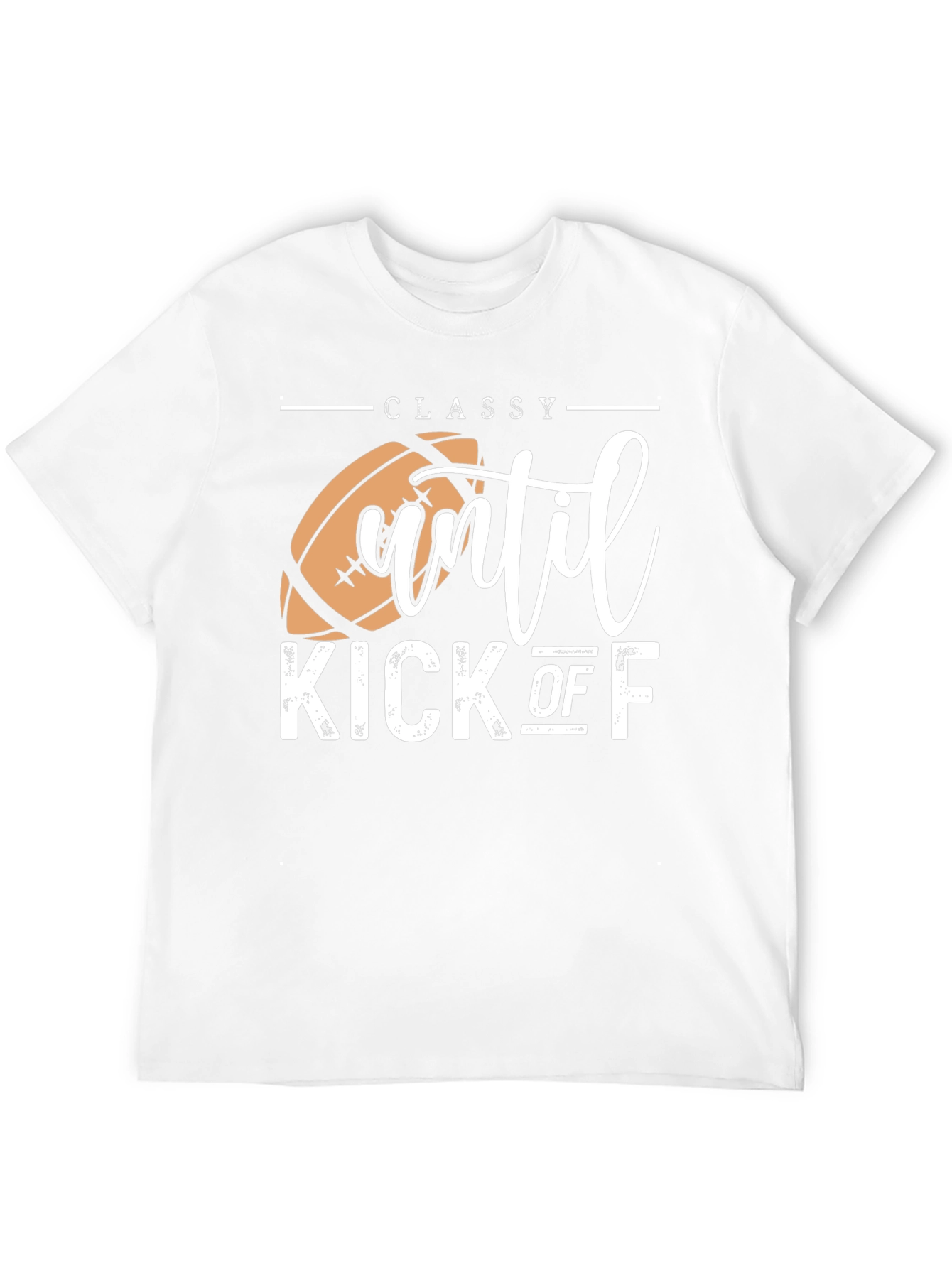 Black Classy Until Kick Off Football Graphic T-Shirt view 12