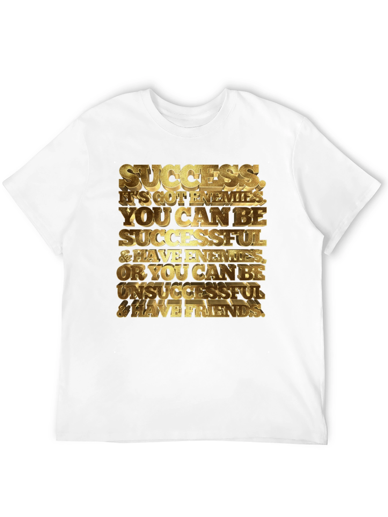 Black Success Motivational Black Graphic T-Shirt view 12