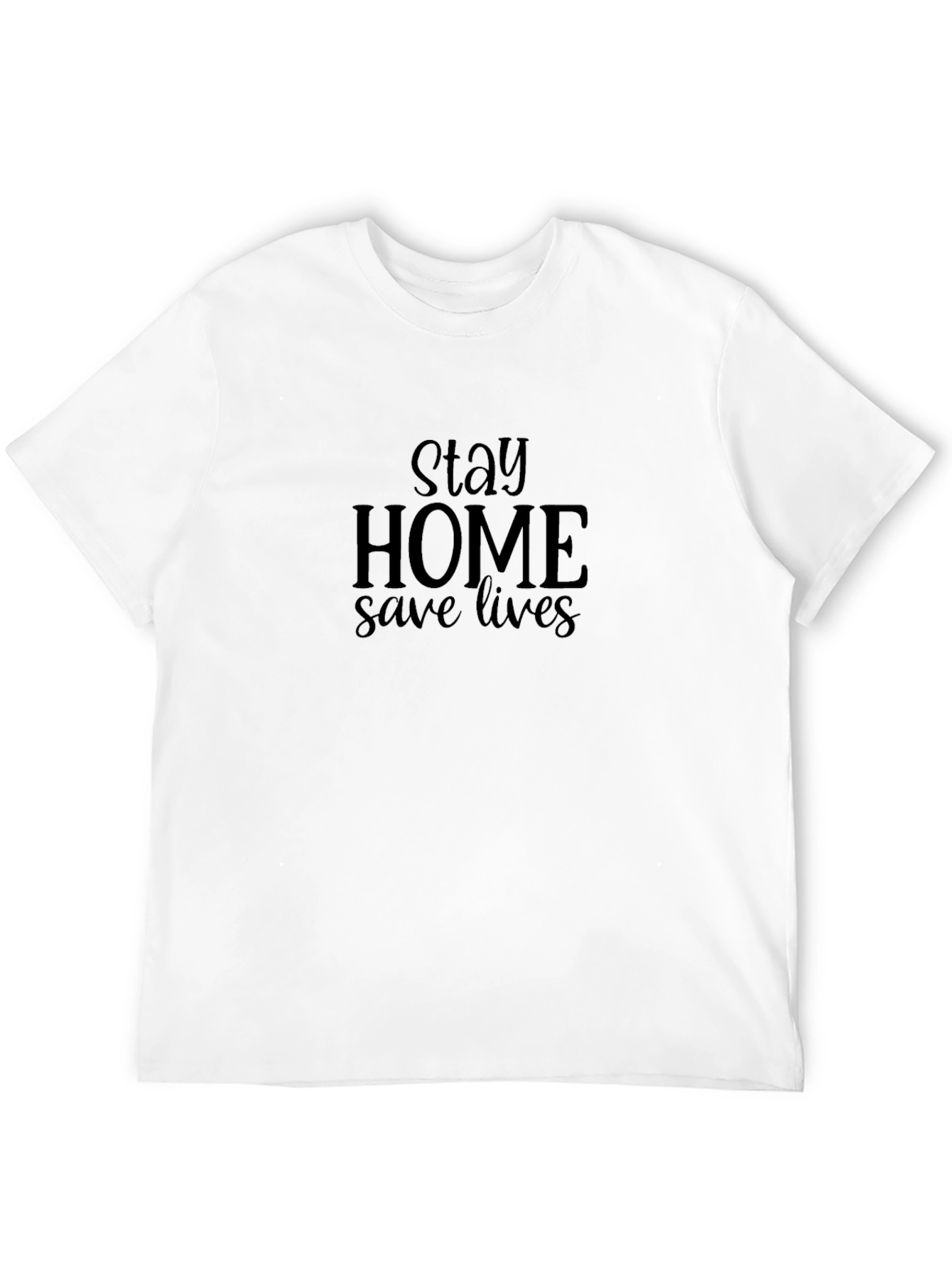 Black Stay Home Save Lives Black Tee view 12