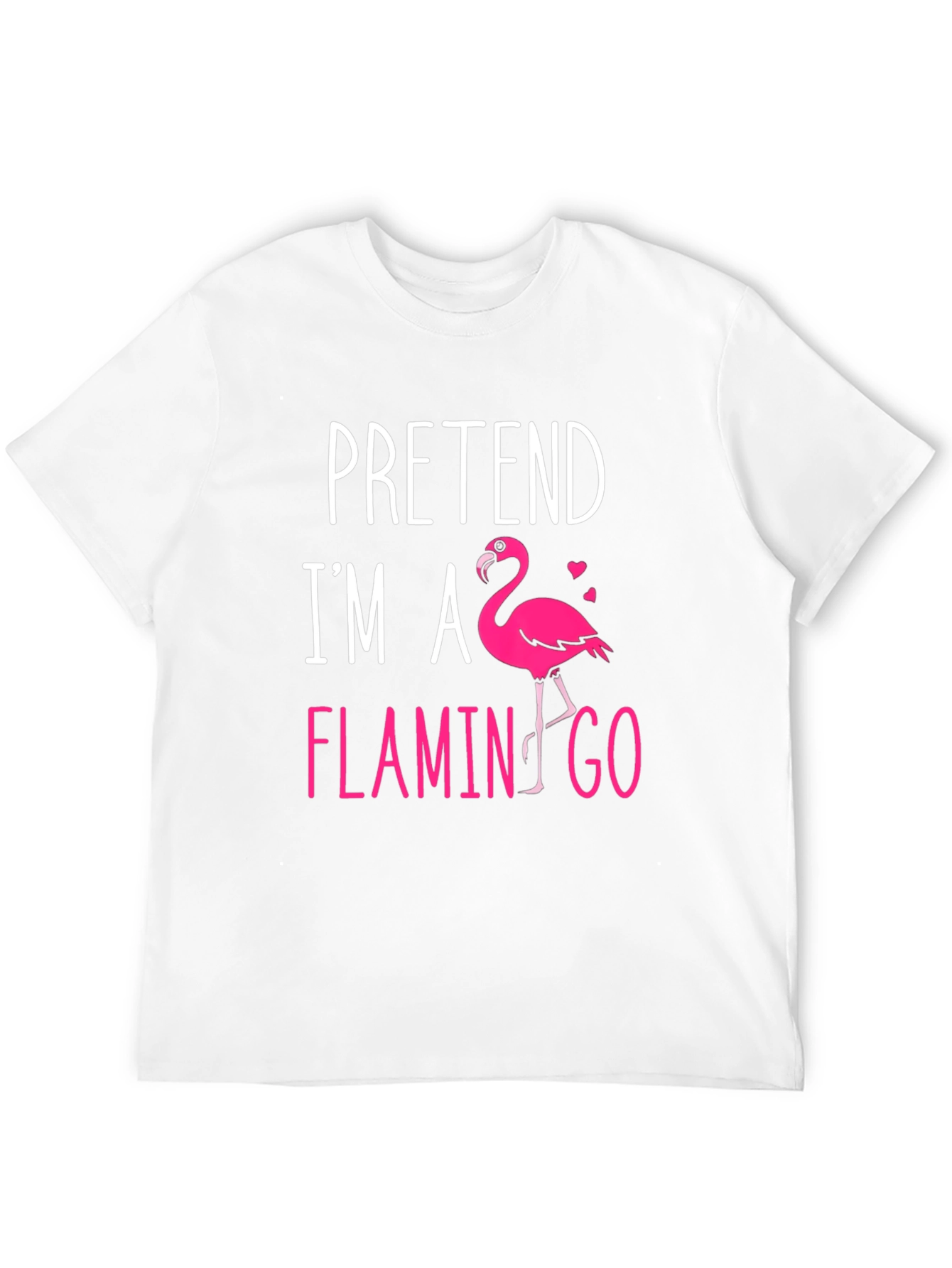 Black Pretend I'm A Flamingo T-Shirt view 12