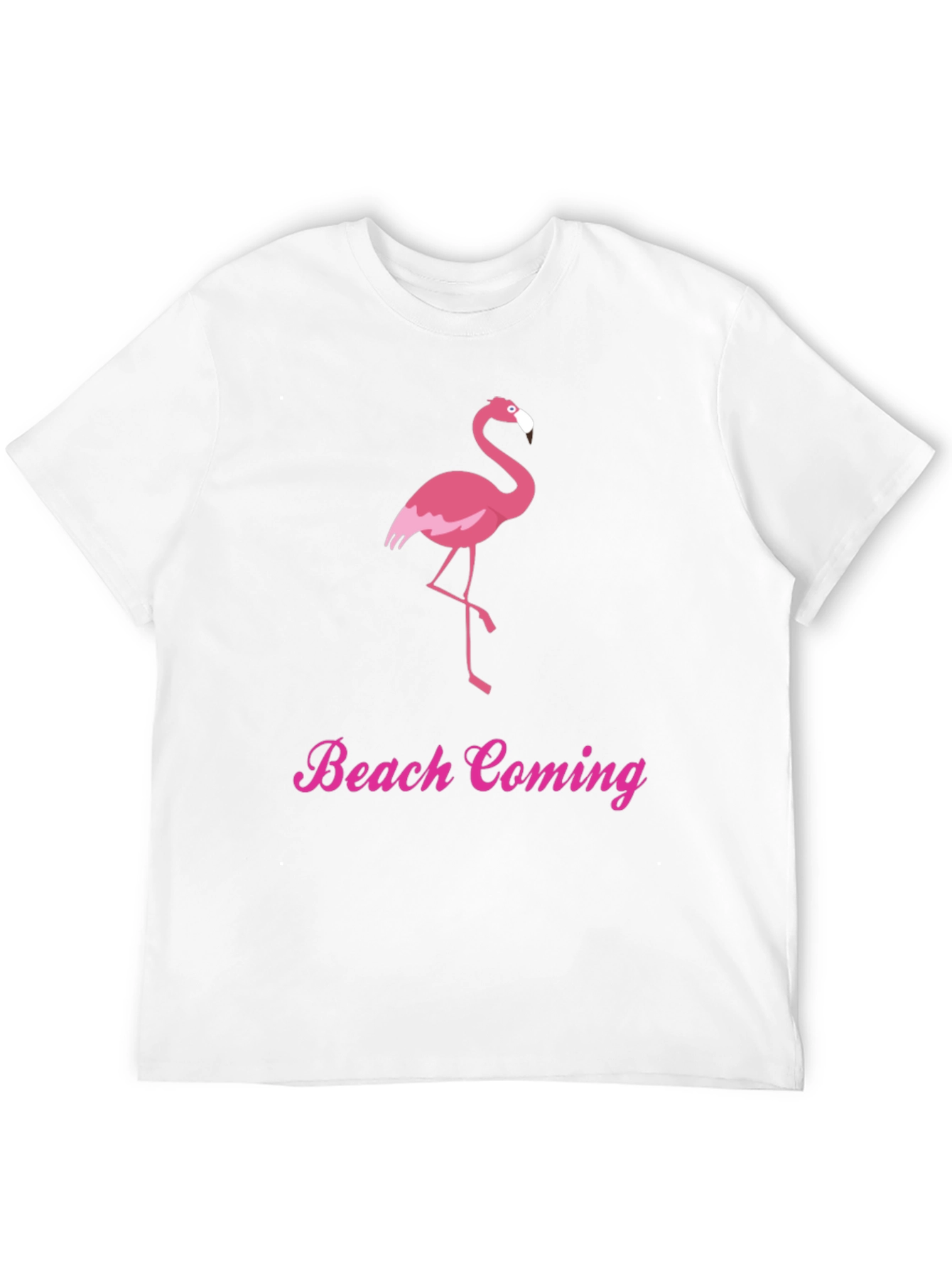 Black Beach Coming Flamingo T-Shirt view 12
