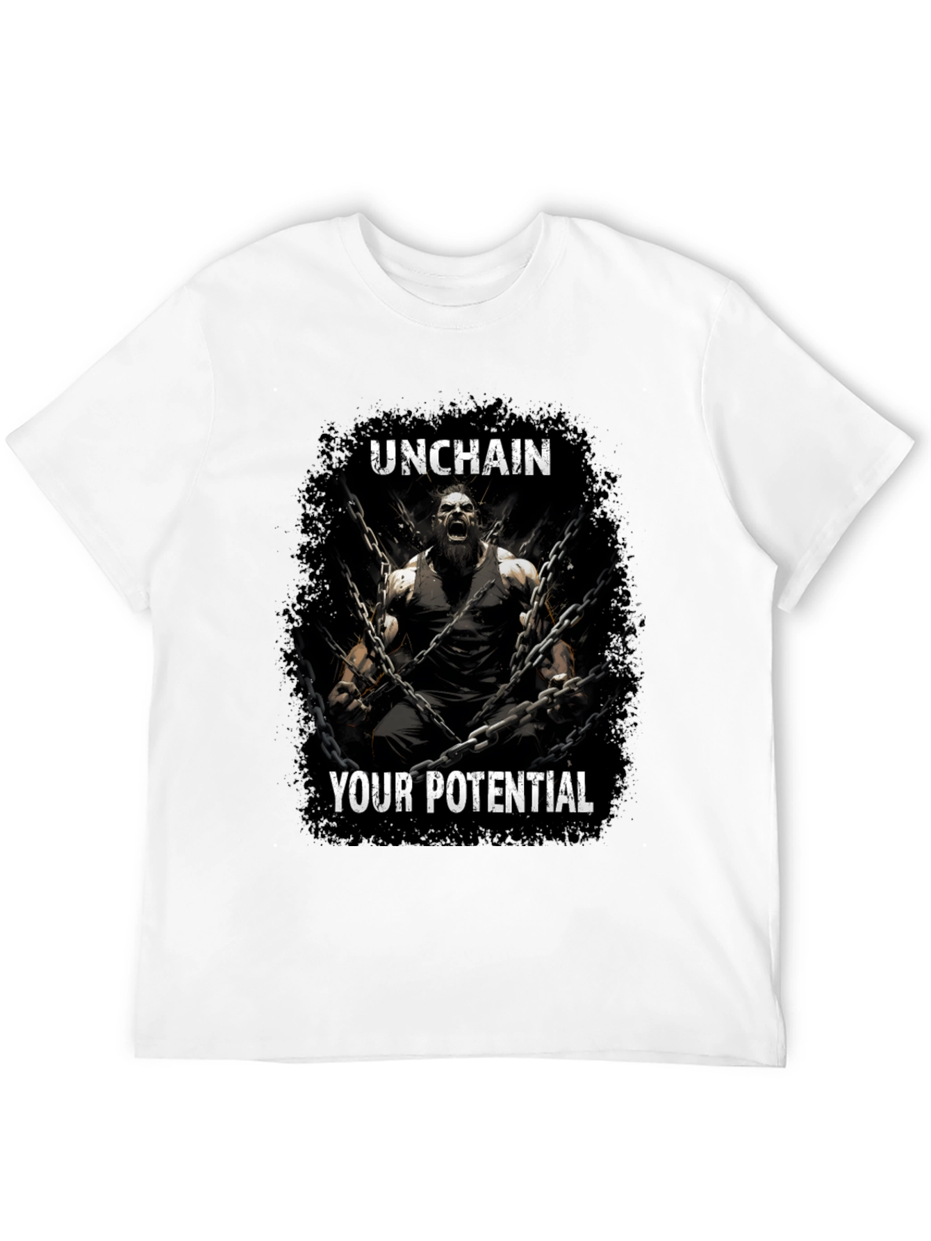 Black Unchain Your Potential Graphic T-Shirt - Black view 12