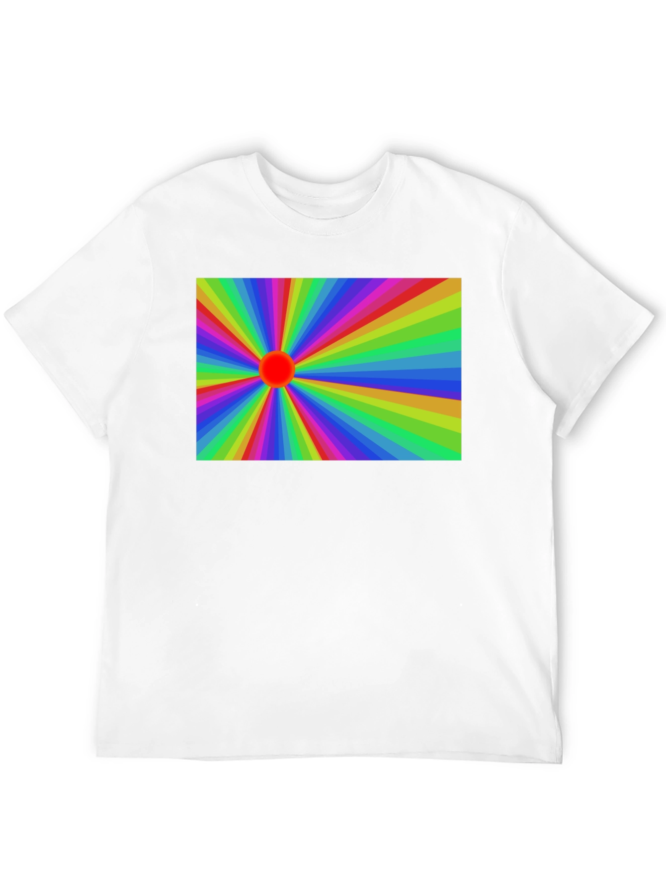 Black Retro Rainbow Burst Graphic Tee - Black view 12