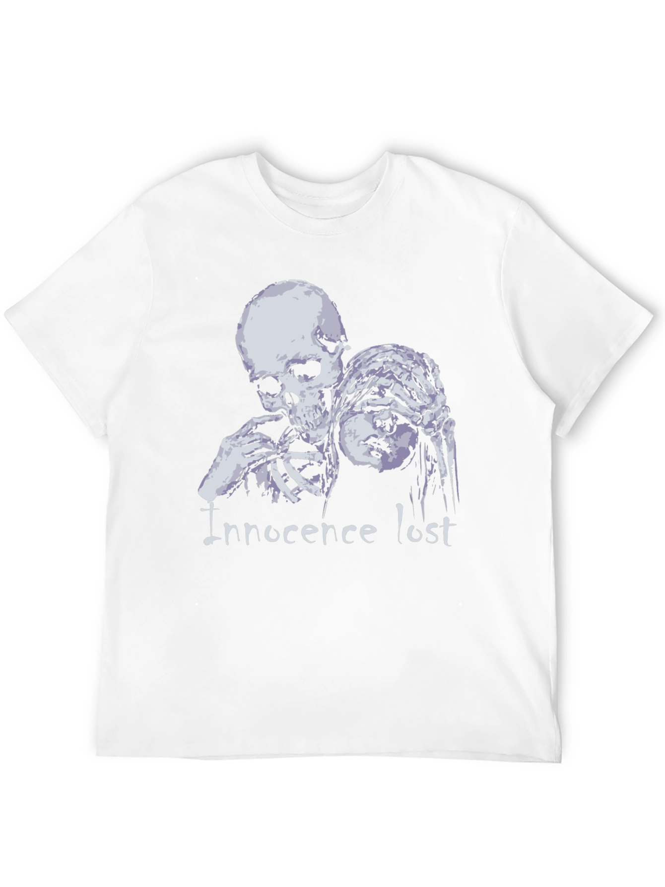 Black Innocence Lost Graphic Tee - Edgy Dark Humor Shirt view 12