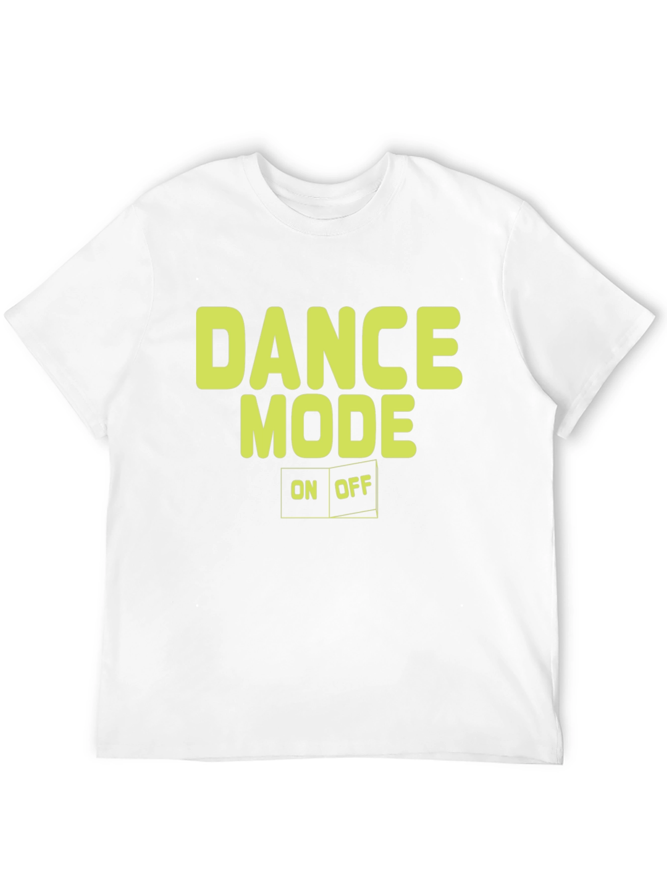 Black Dance Mode On/Off Graphic Tee - Black Cotton T-Shirt view 12