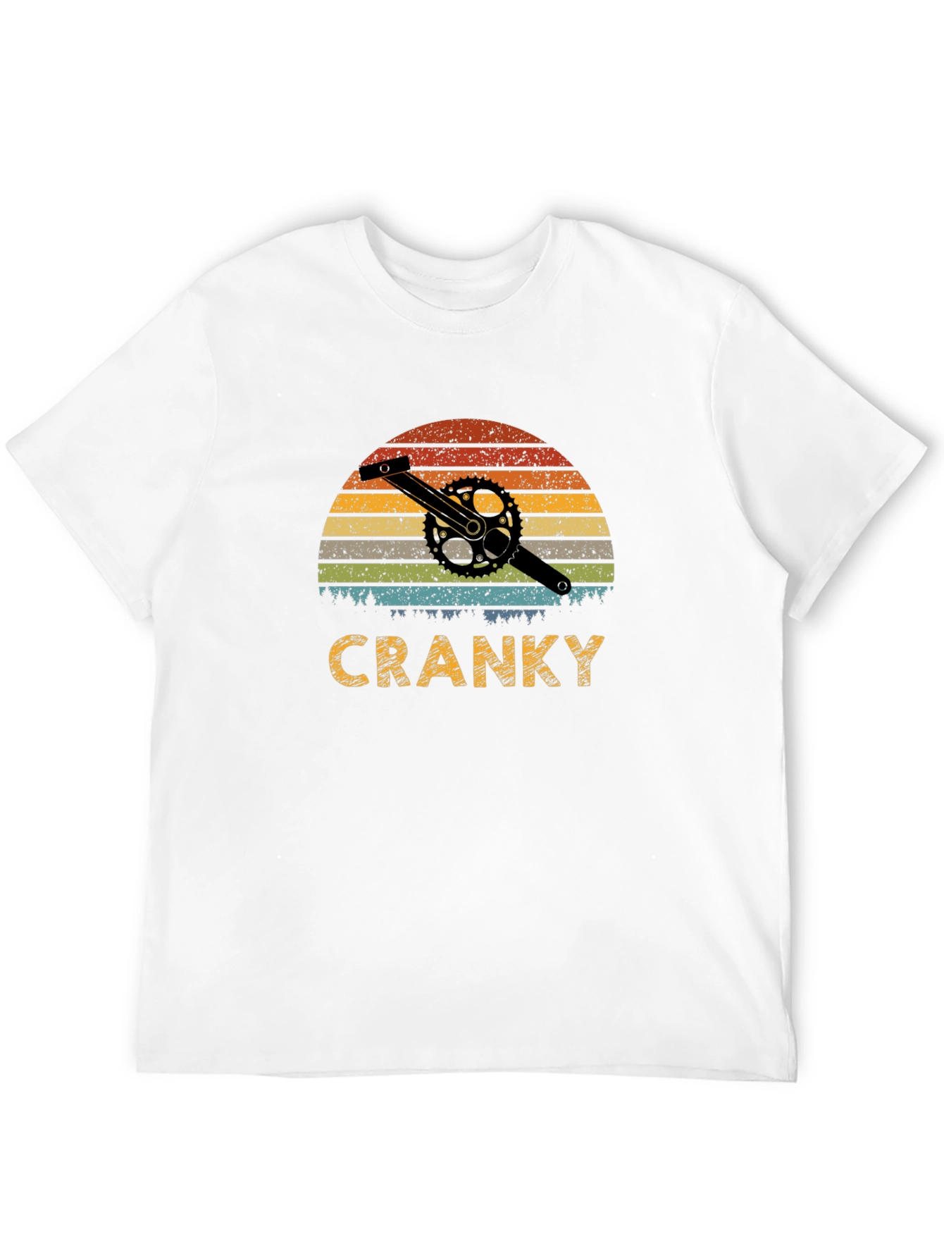 Black Cranky Retro Bike T-Shirt view 12