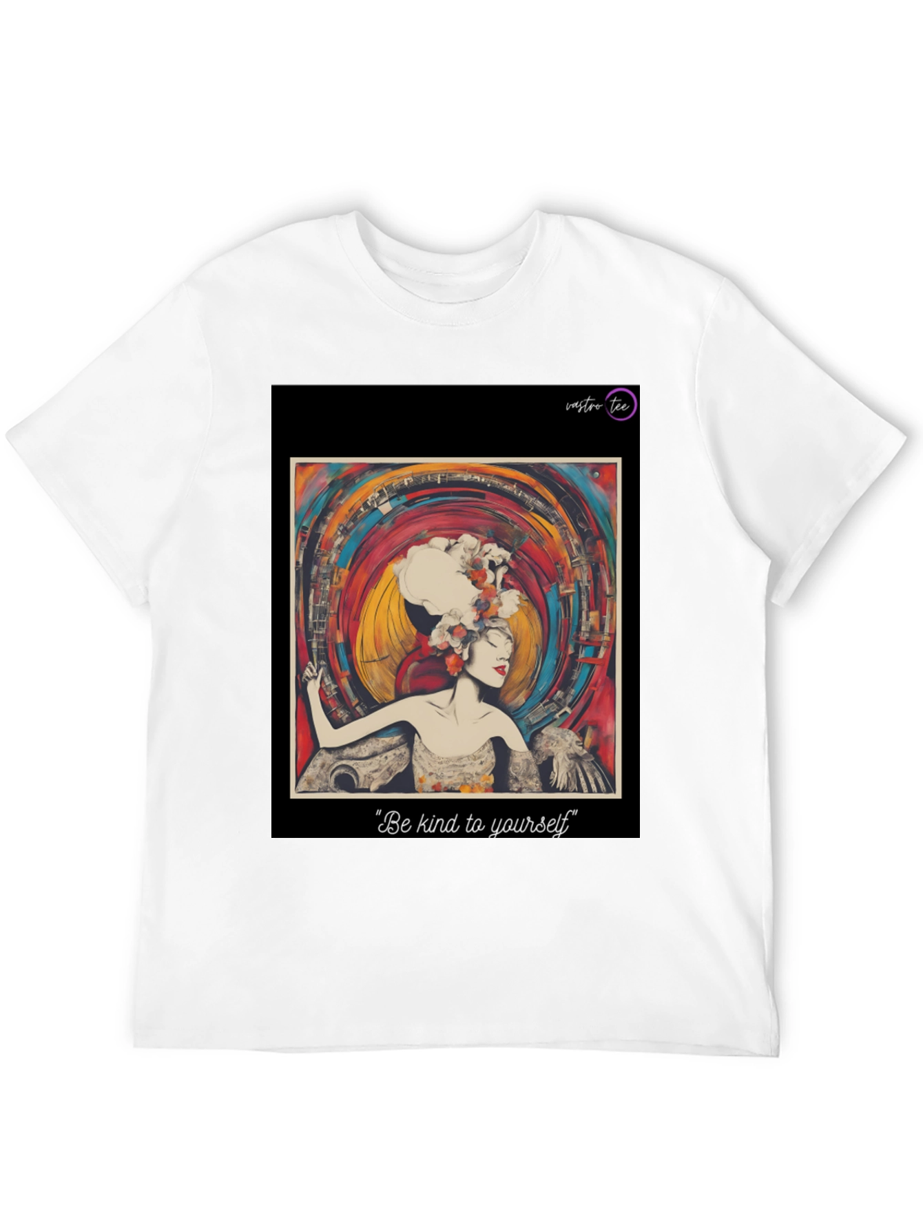 Black Artistic Woman Graphic Print Black T-Shirt view 12