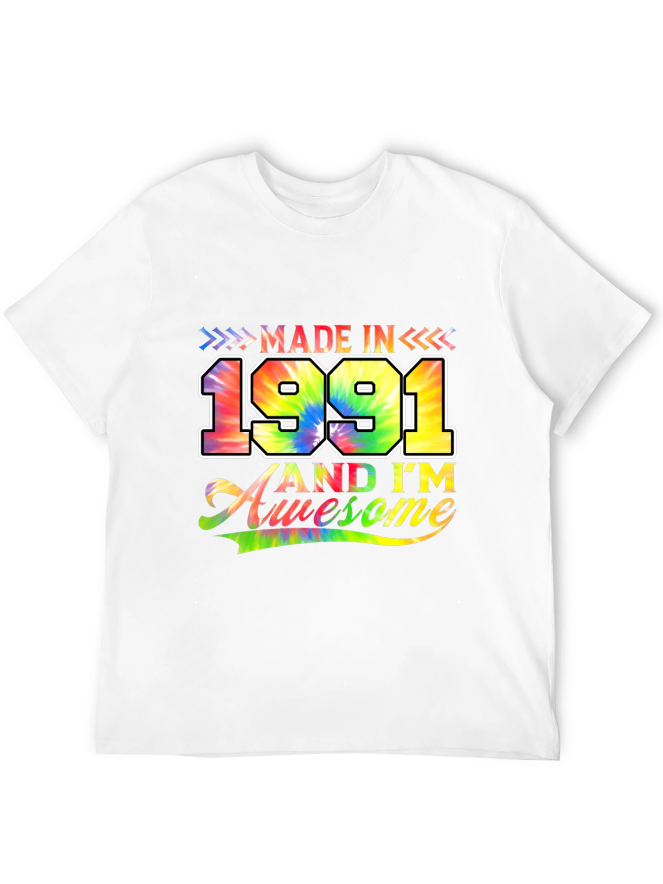 Black Made in 1991 Awesome T-Shirt view 12