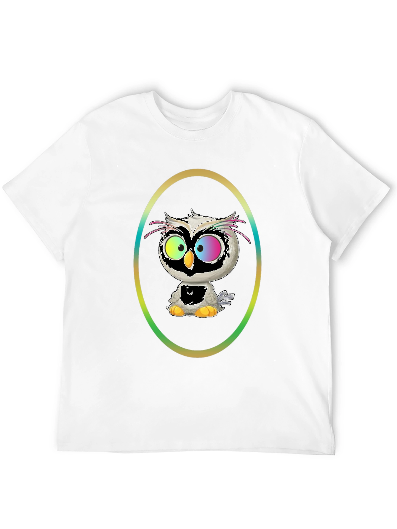 Black Owl Graphic Tee - Quirky Cartoon Bird view 12