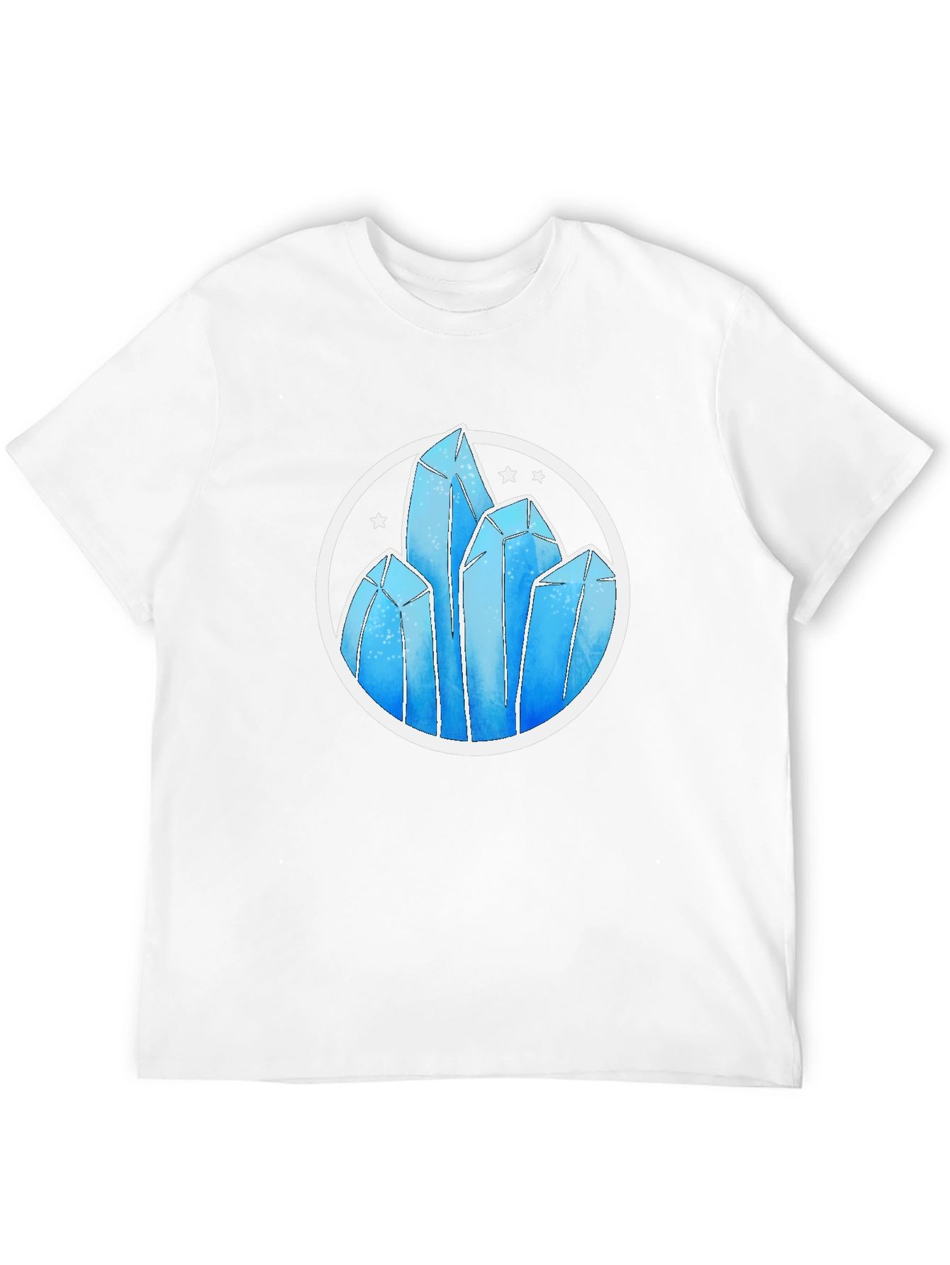 Black Crystal Formation Graphic Tee - Modern Design view 12