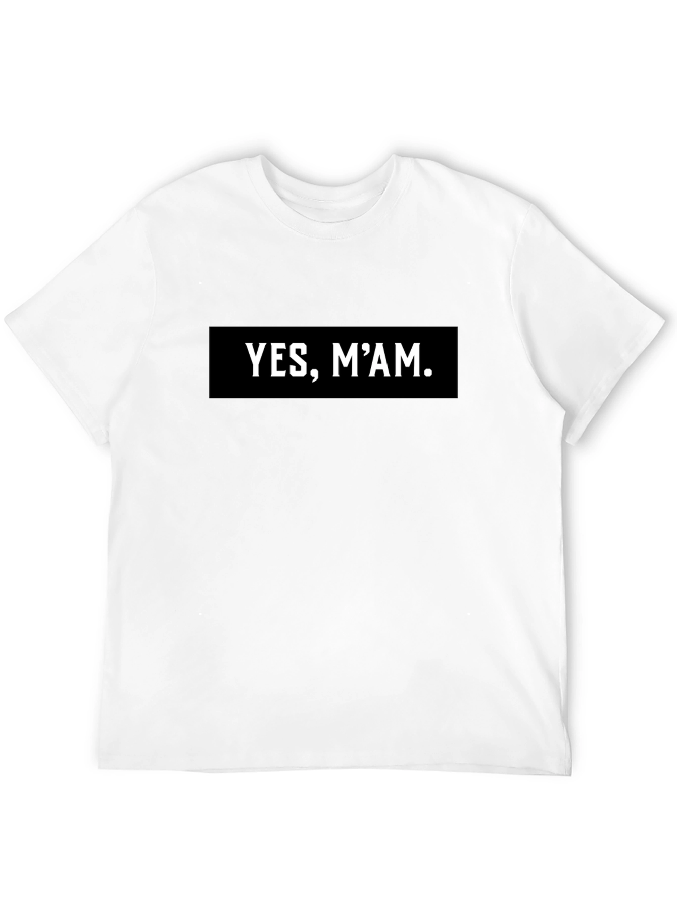 Black Yes, M'am Graphic T-Shirt - Classic Black Tee view 12